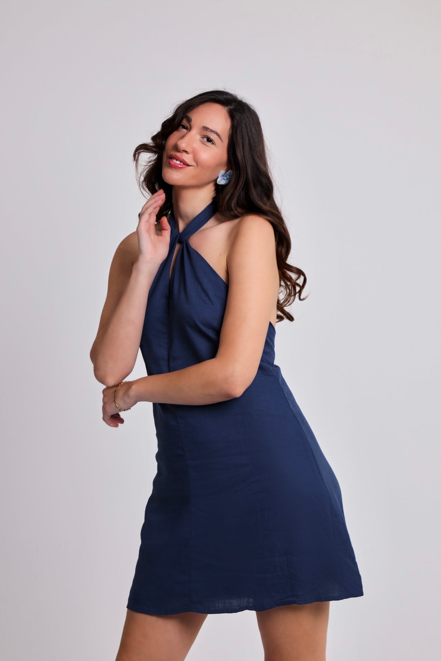 “Angel” dress in blue