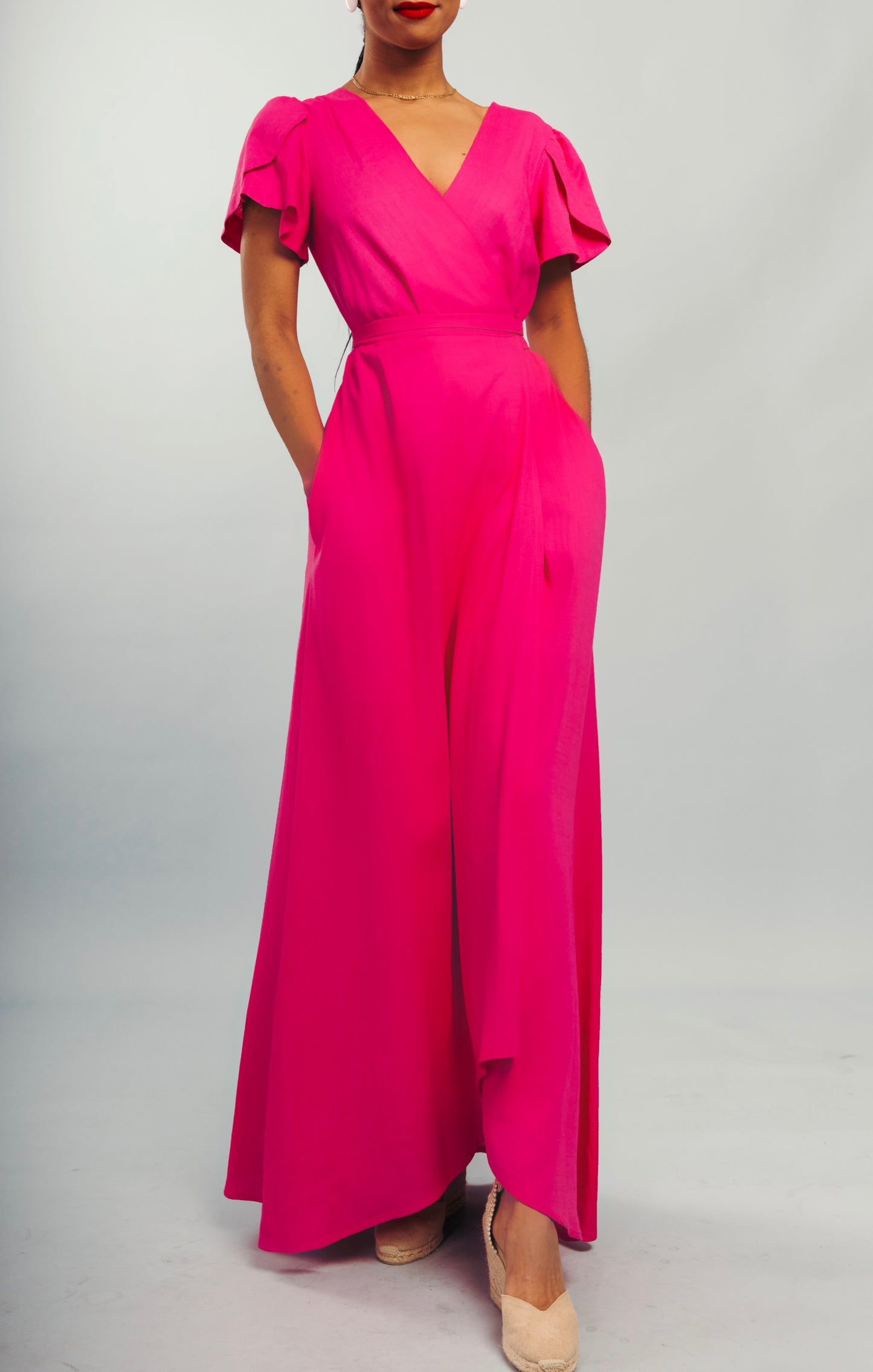 “Cecilia” dress in hot pink