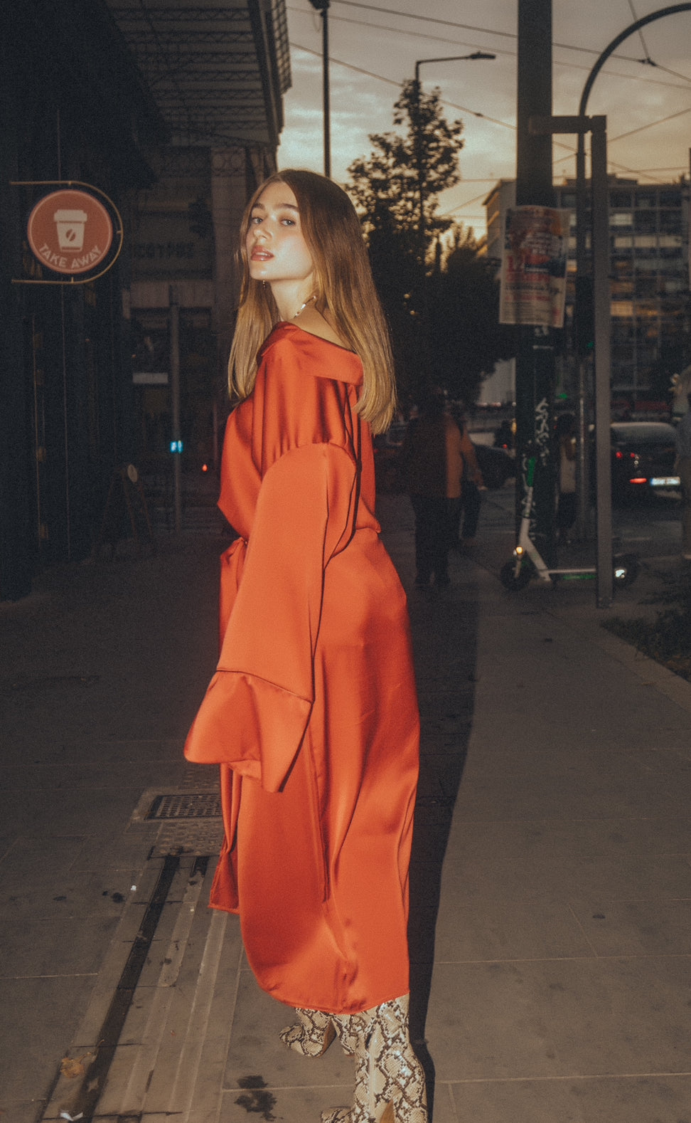 “Rosie” skirt in cognac