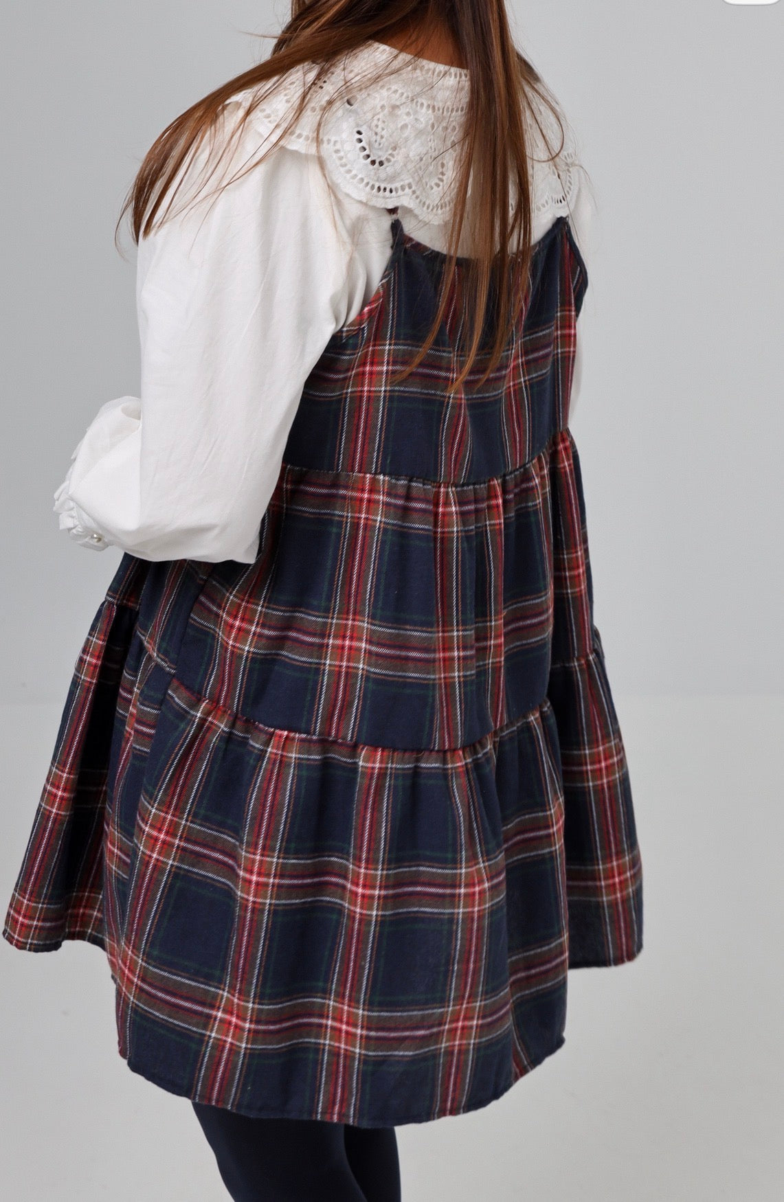 “Heather” dress in blue plaid