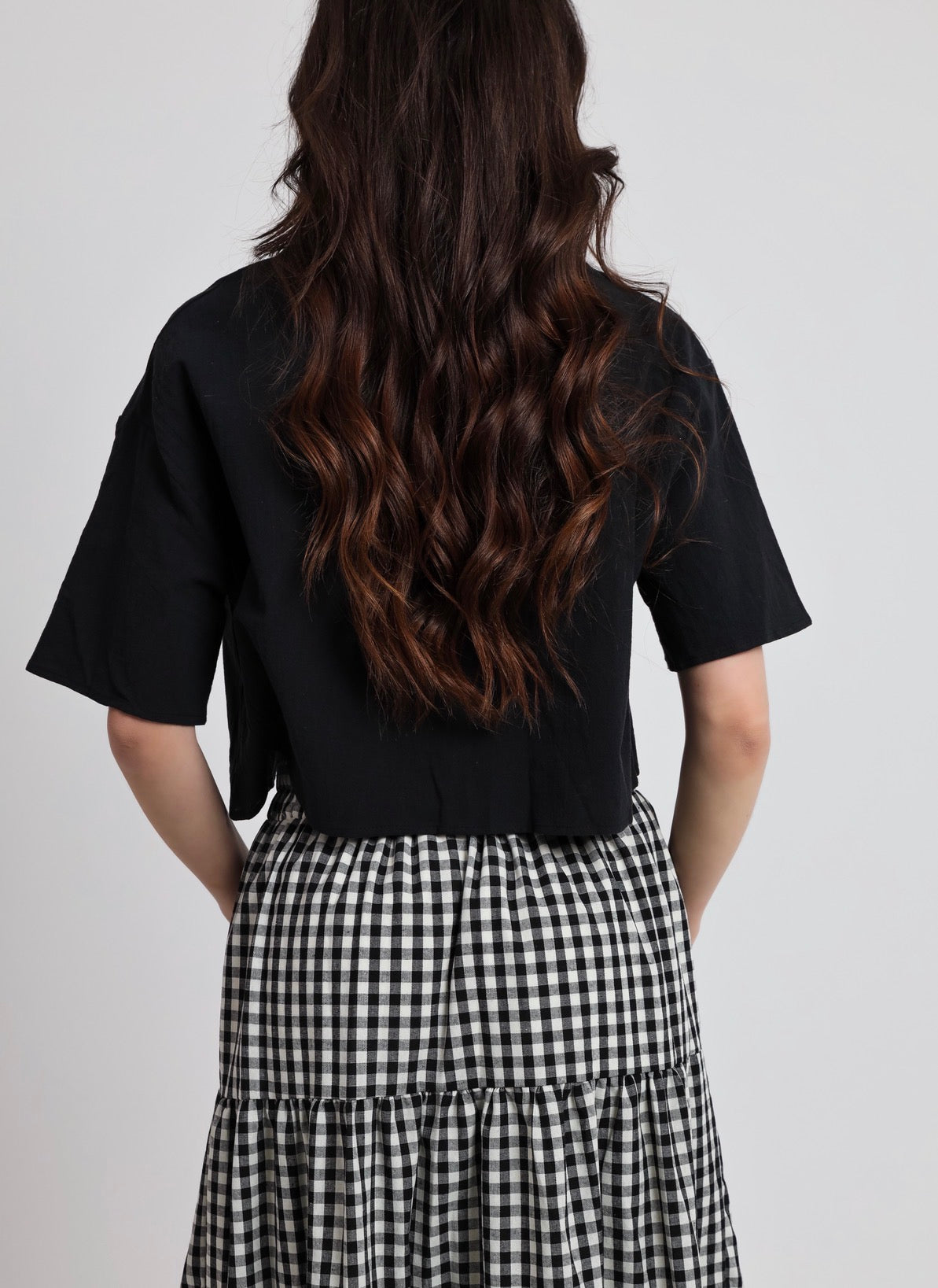 “Helianthus” top in black