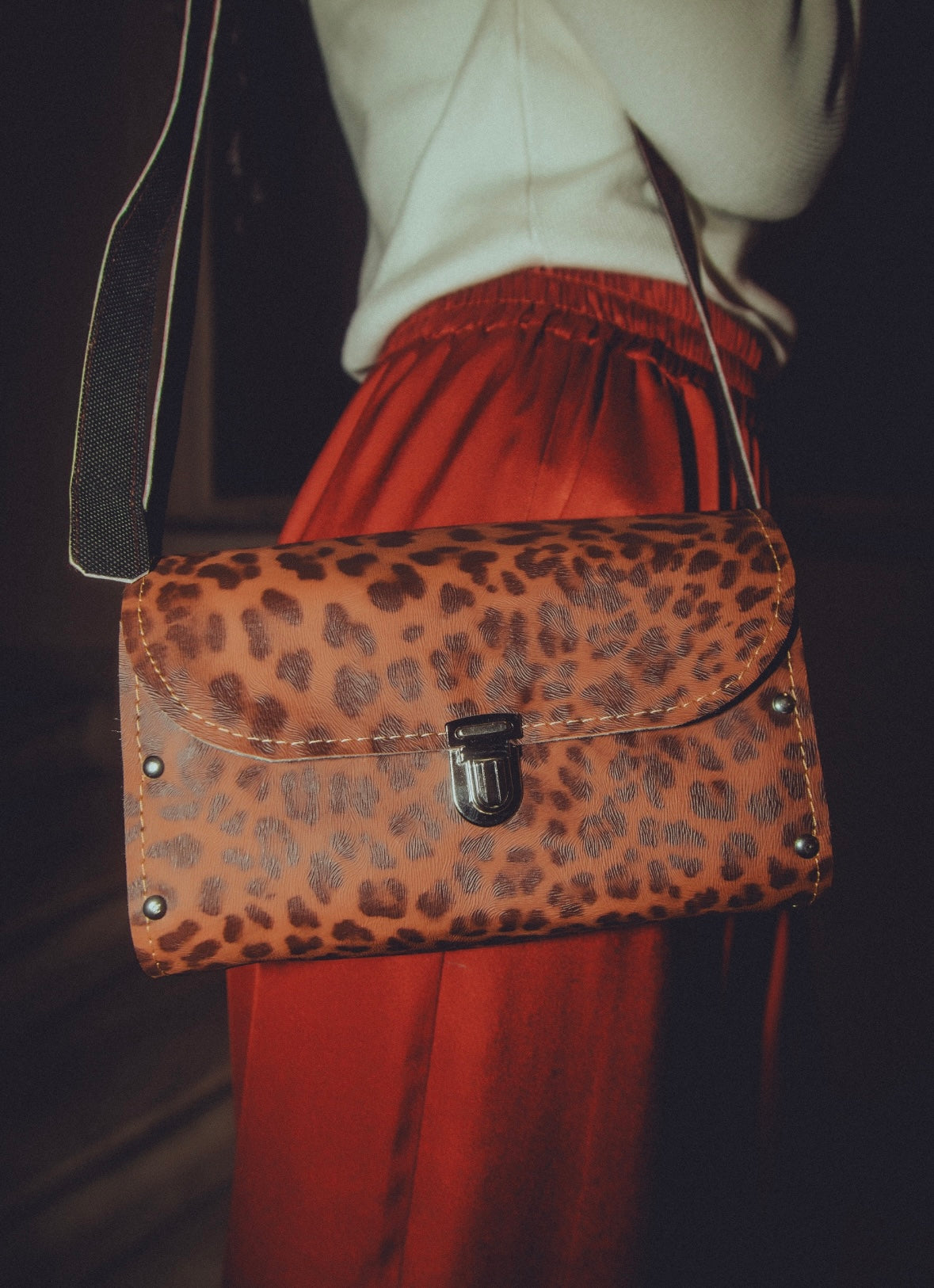 “Georgina” bag in animal print