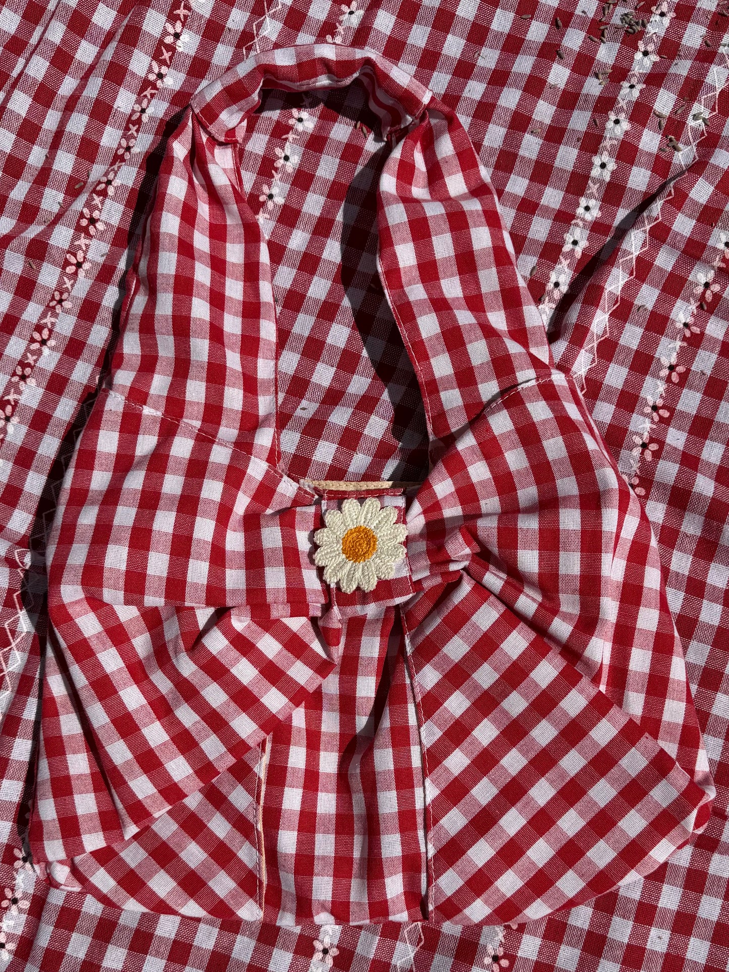 “Vassiliki” bag in red plaid