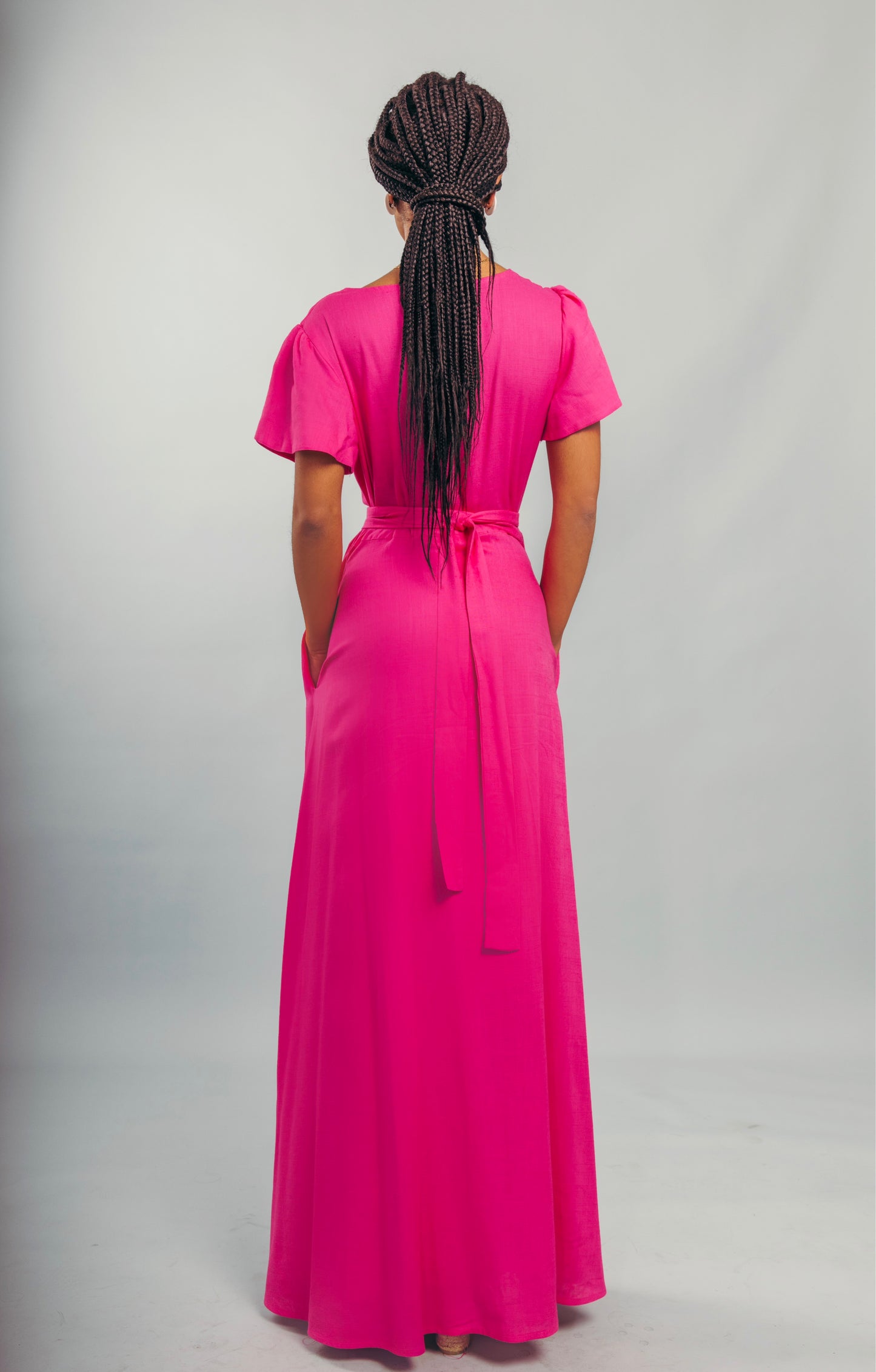 “Cecilia” dress in hot pink