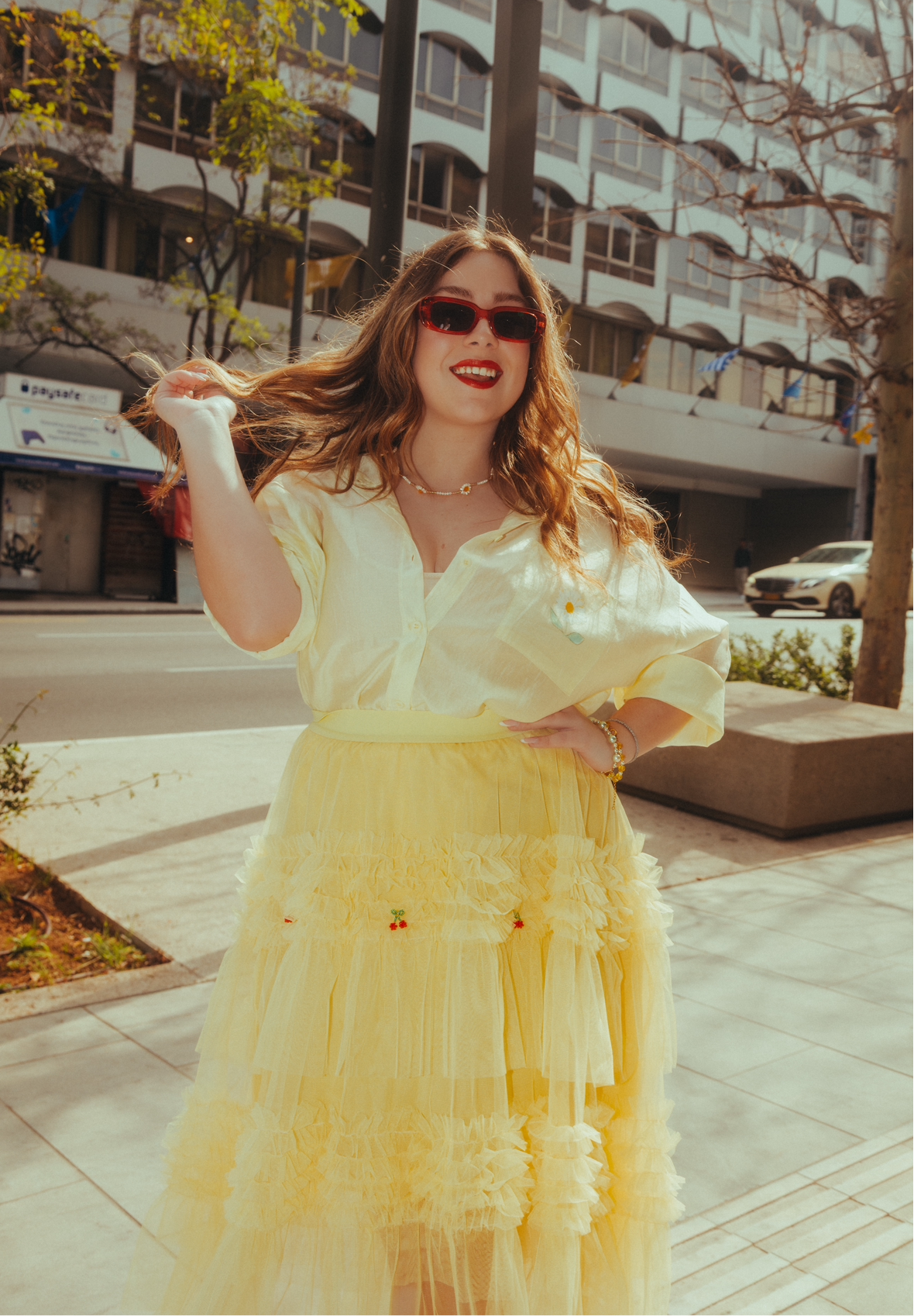 Amaranth skirt in yellow