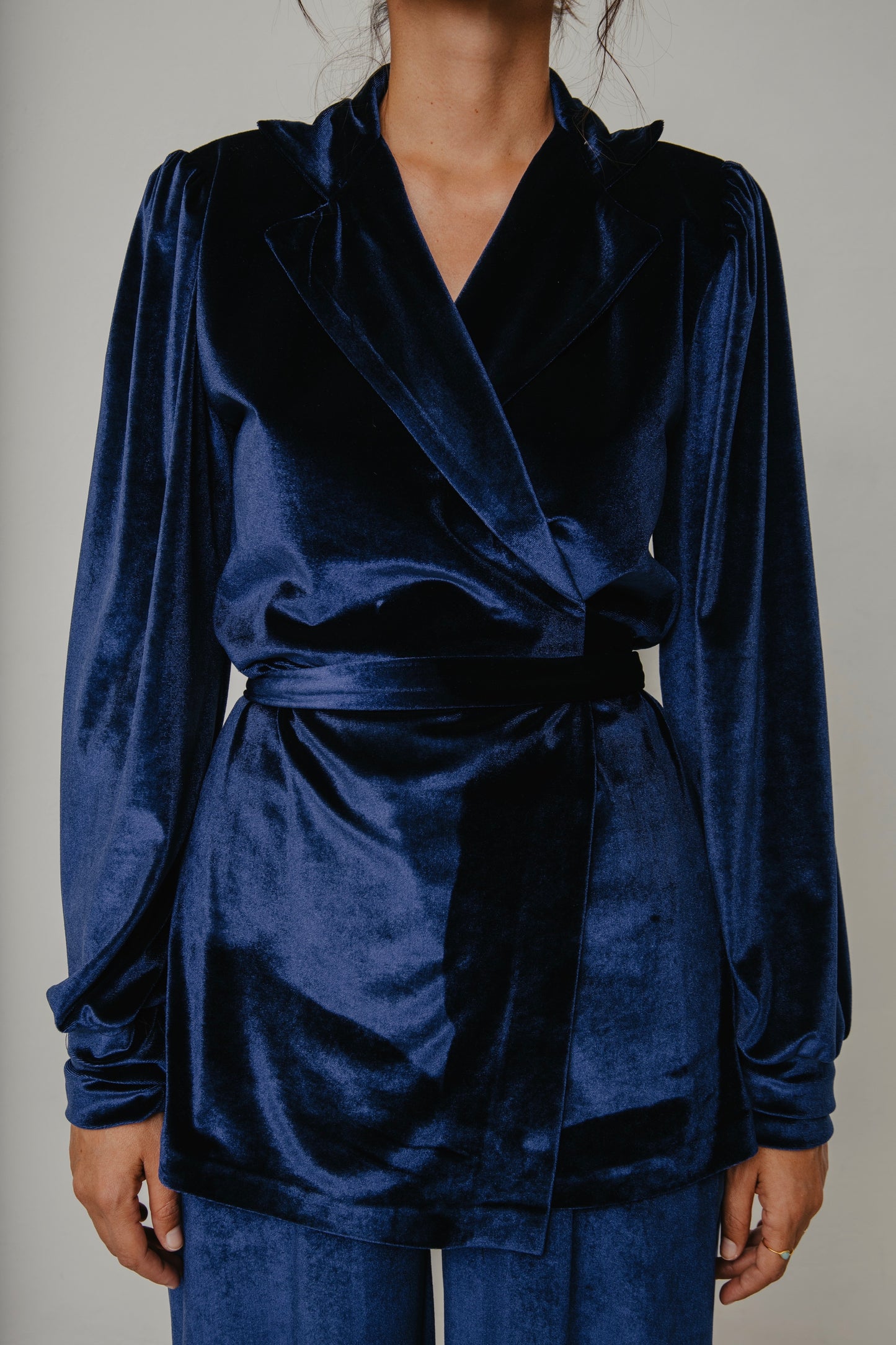 “Poinsettia” Jacket Blue