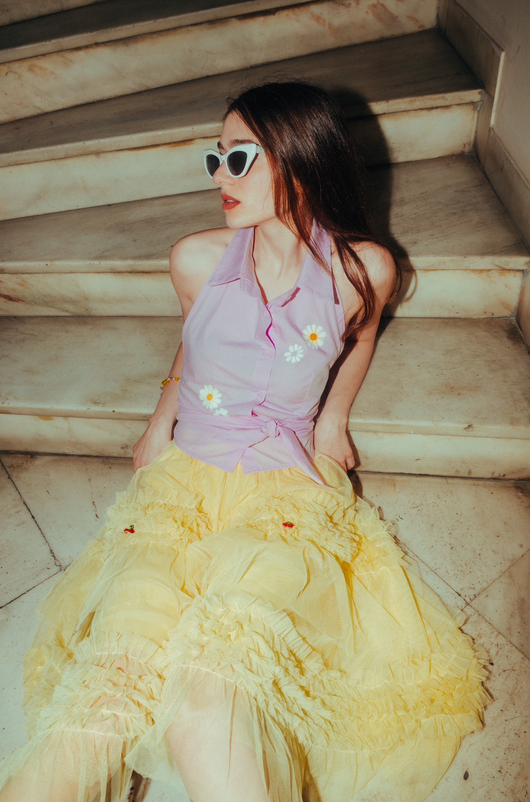 Amaranth skirt in yellow