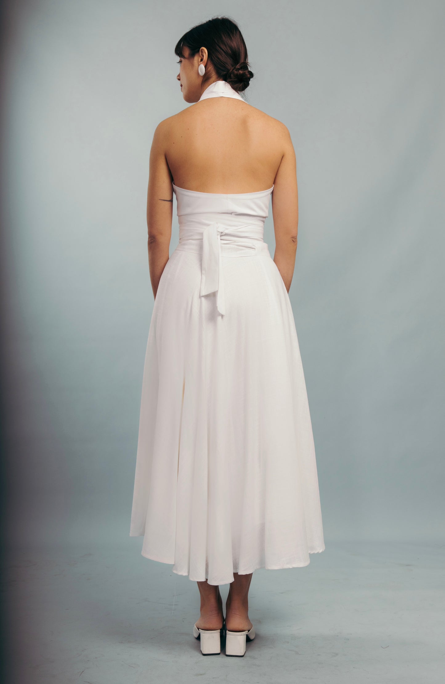 “Sweet Violet” skirt in white