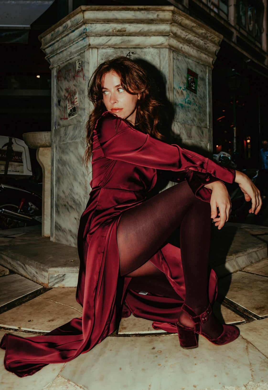 Violeta dress in burgundy