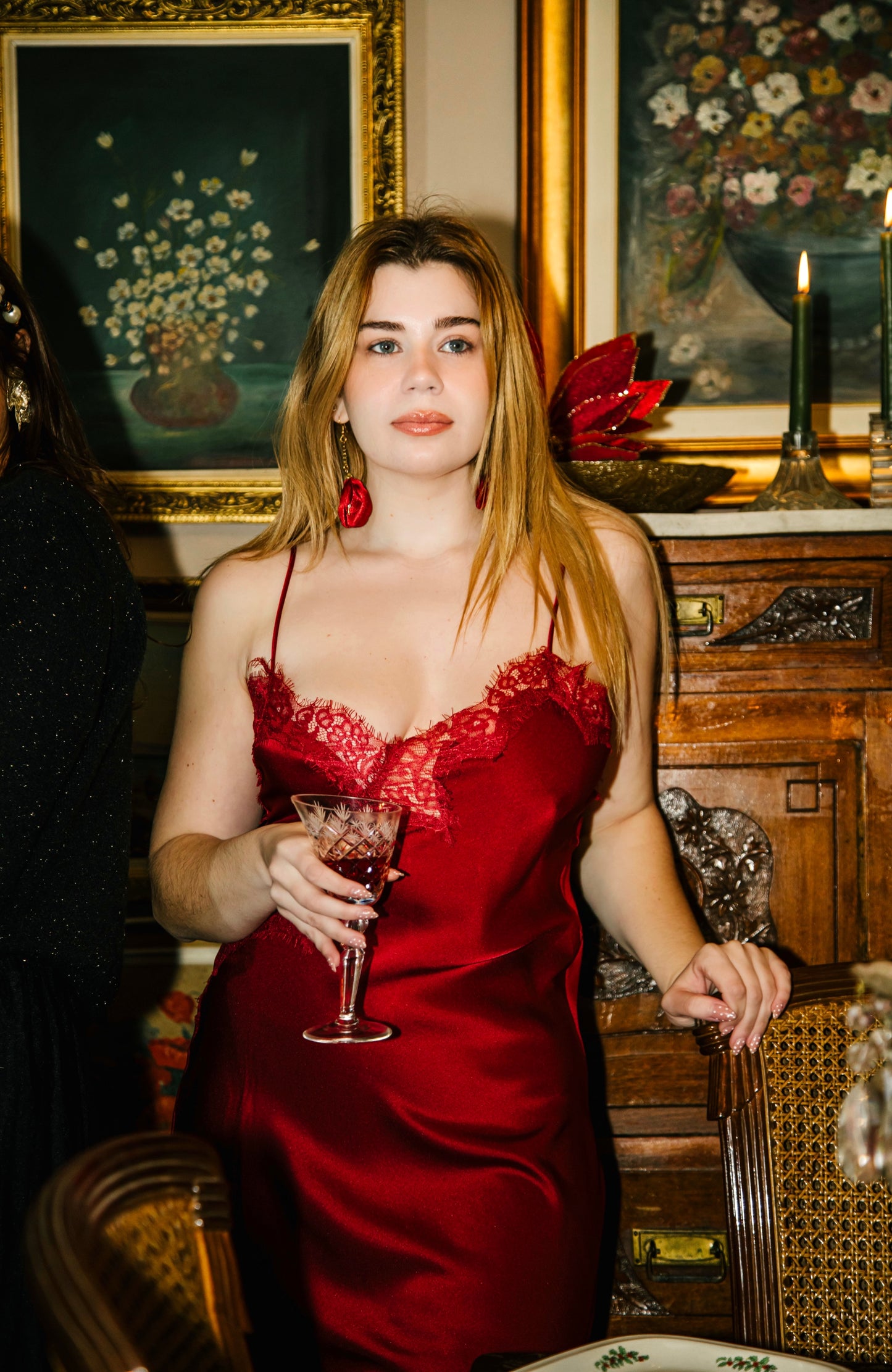 Azalea dress in wine red