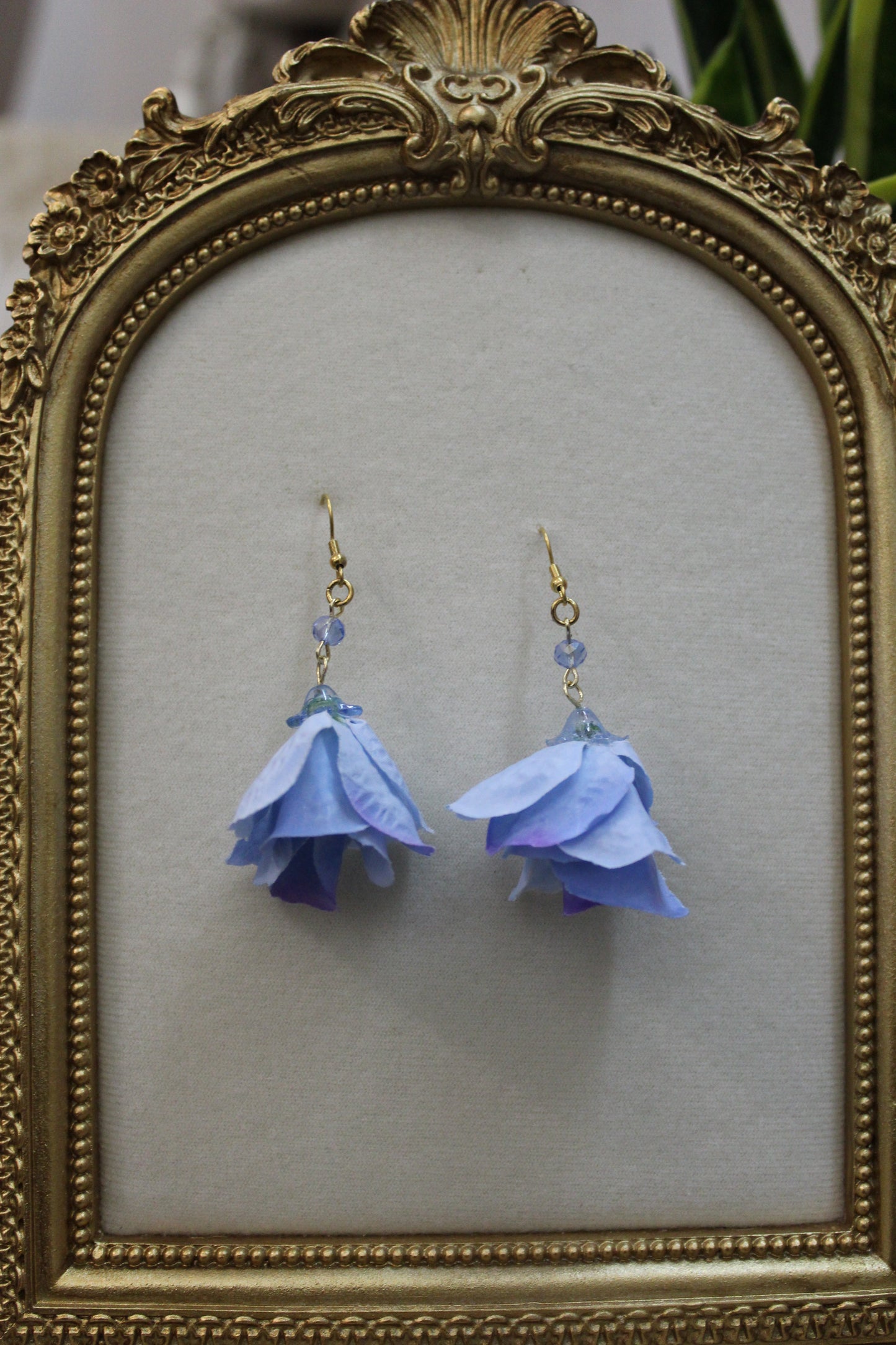 “Blue rose” earrings