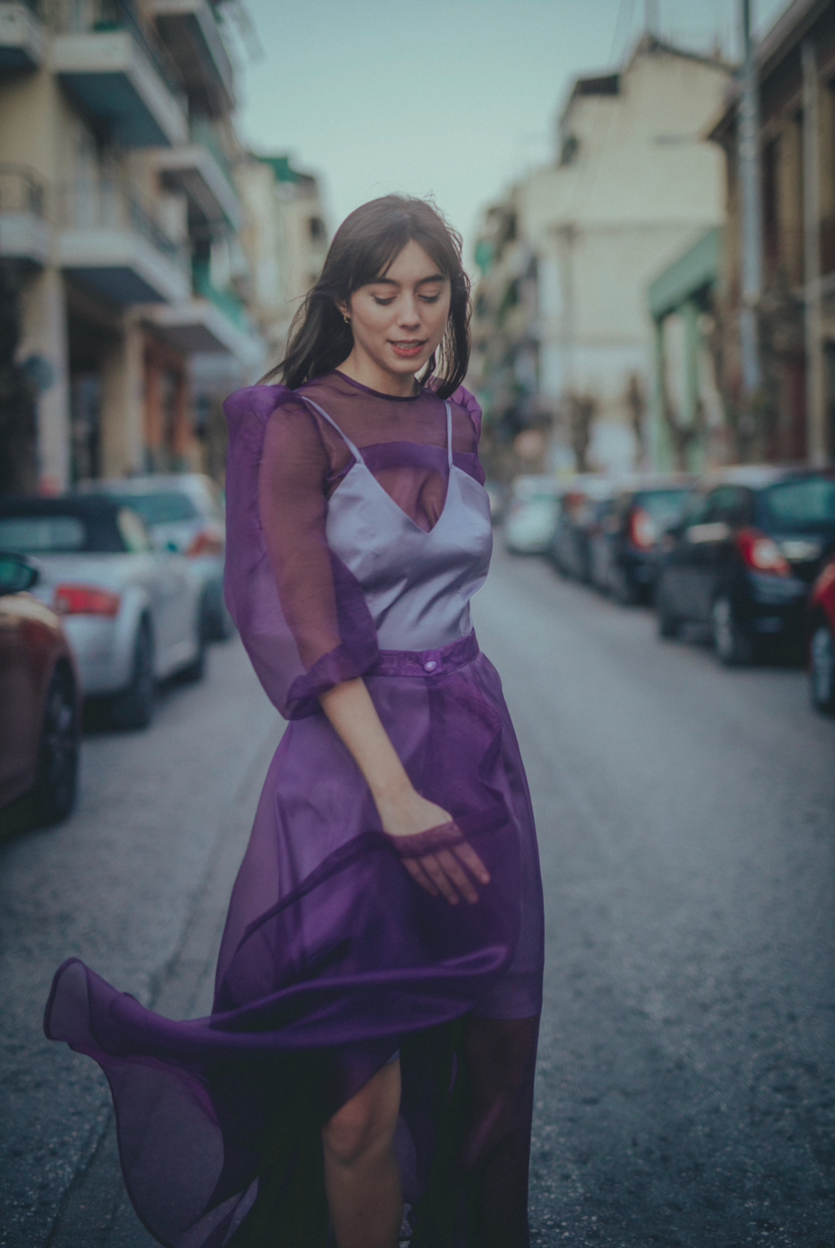 The “Violet” skirt in organza