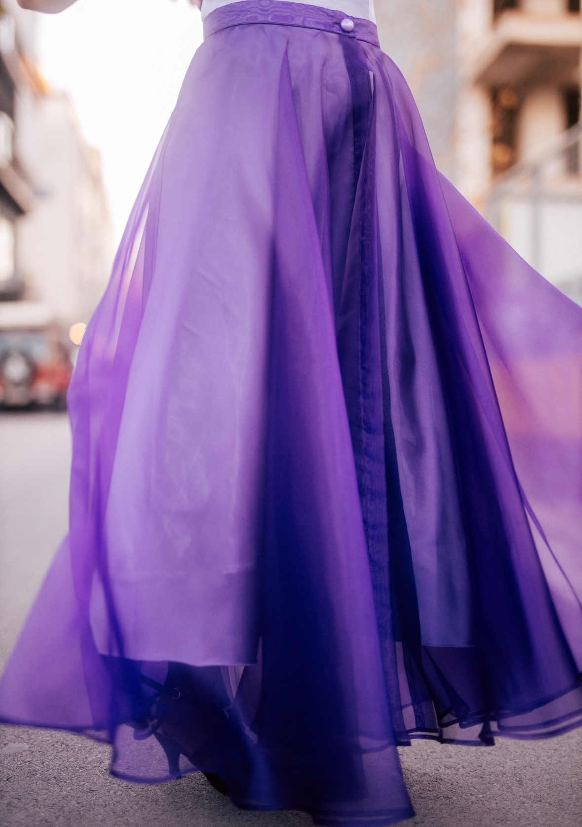 The “Violet” skirt in organza