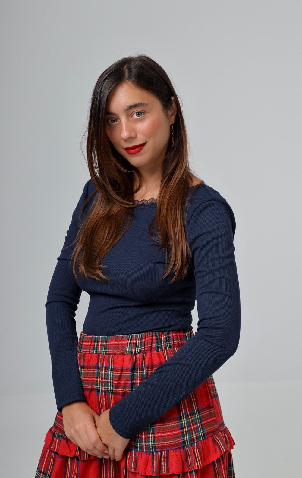 “Aloe” blouse in blue
