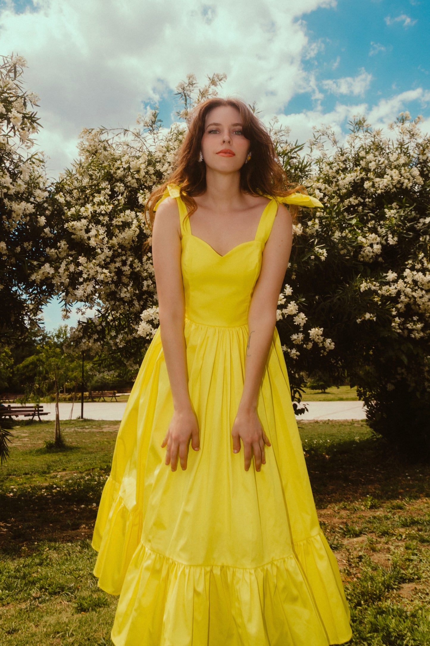 Lily of the valley dress in yellow