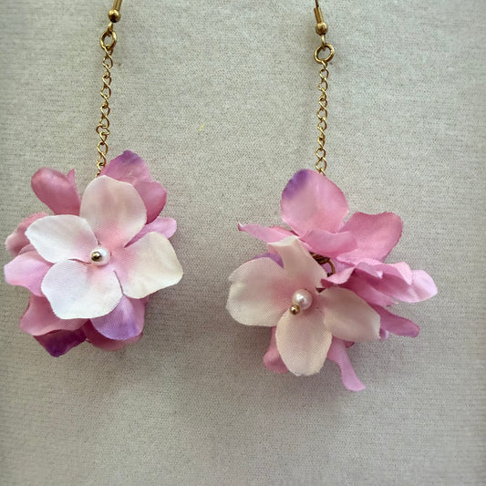 “Pink Hydrangea” earrings