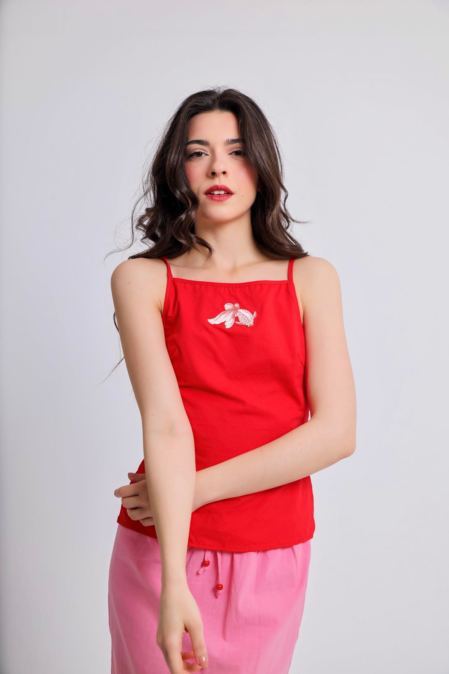 “Elodia” top in red