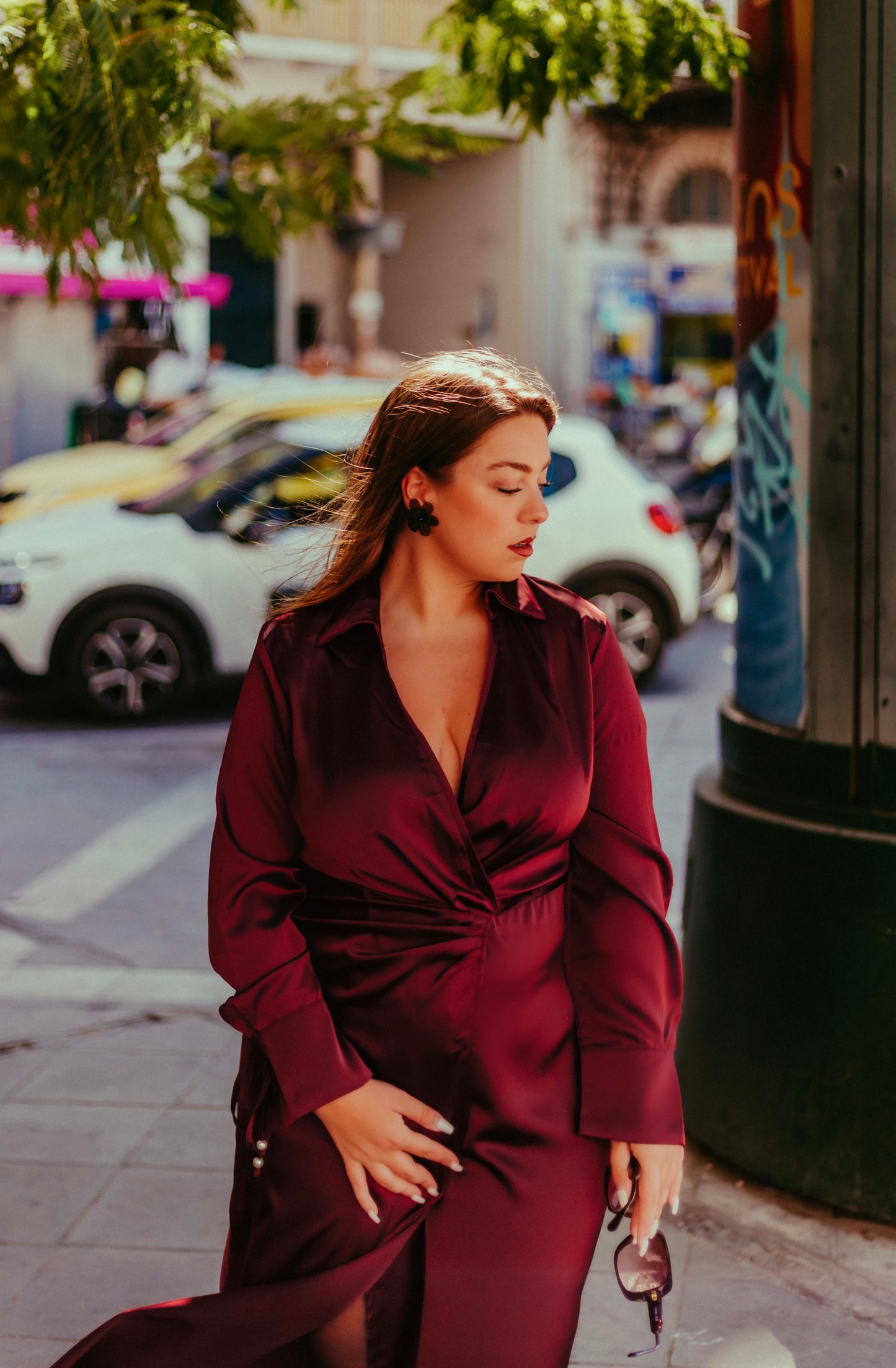 Violeta dress in burgundy