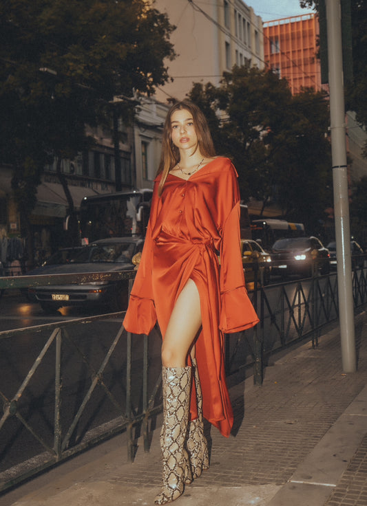 “Rosie” skirt in cognac