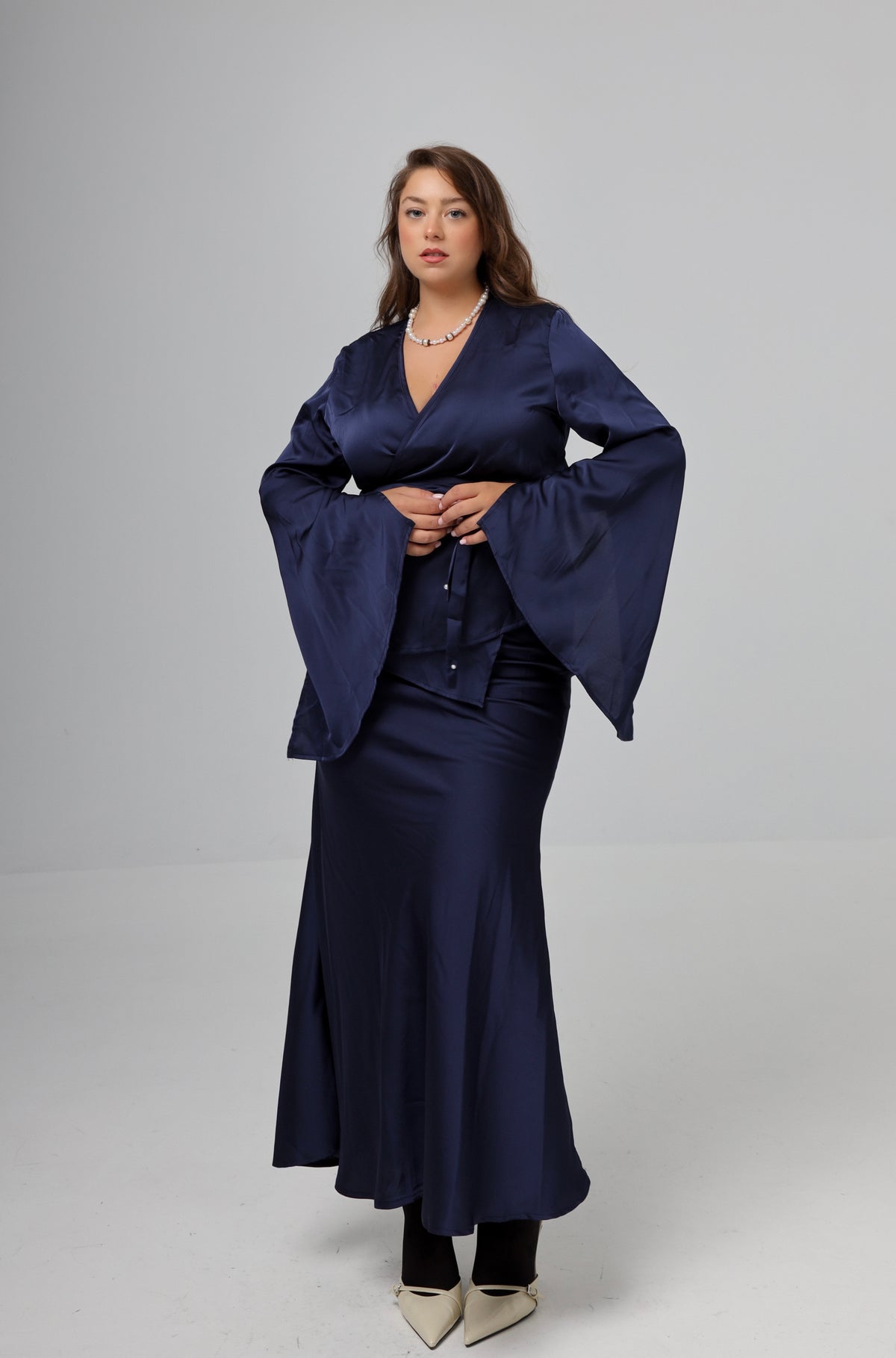“Bluebell” skirt in navy blue