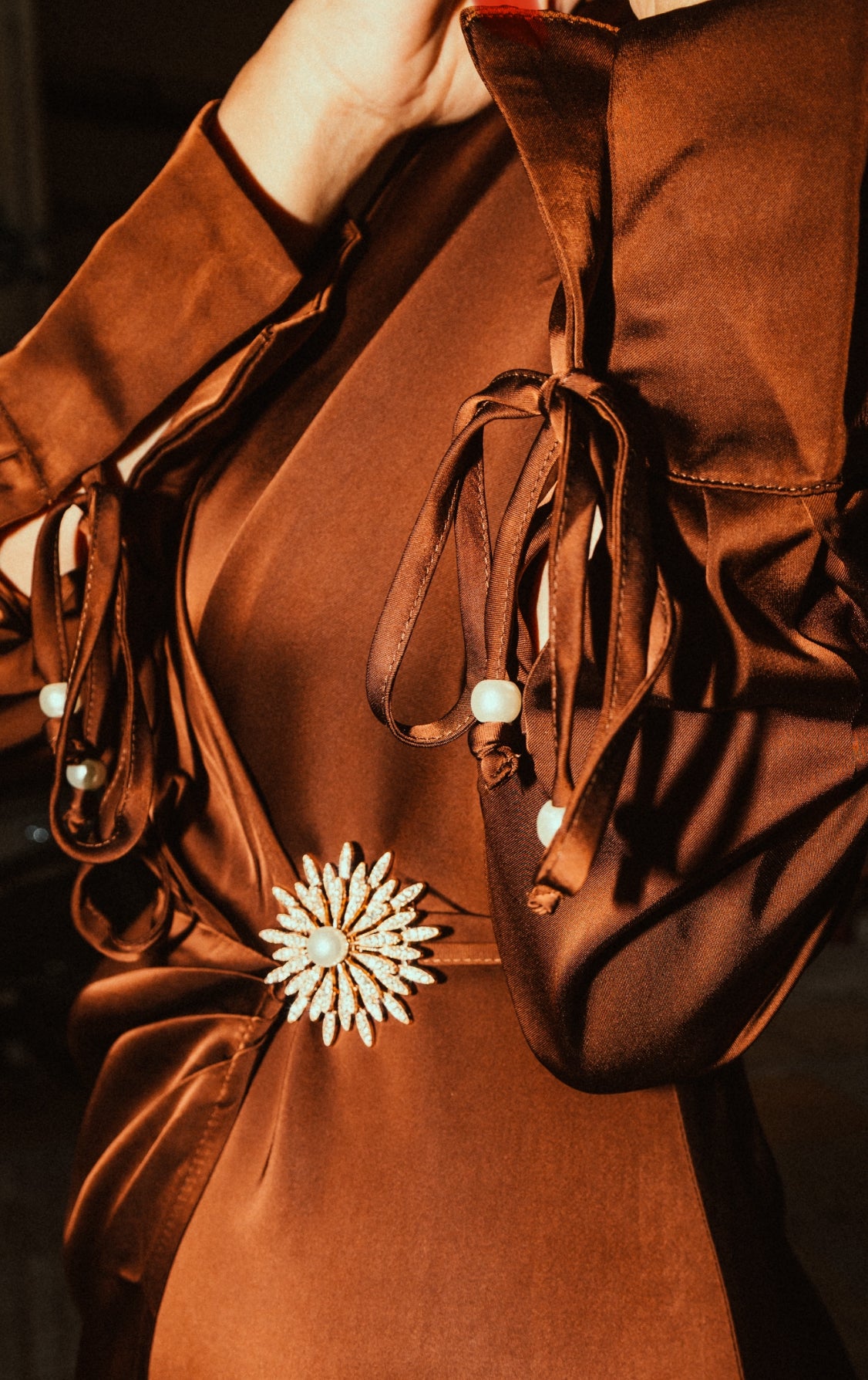 Violeta dress in chocolate brown