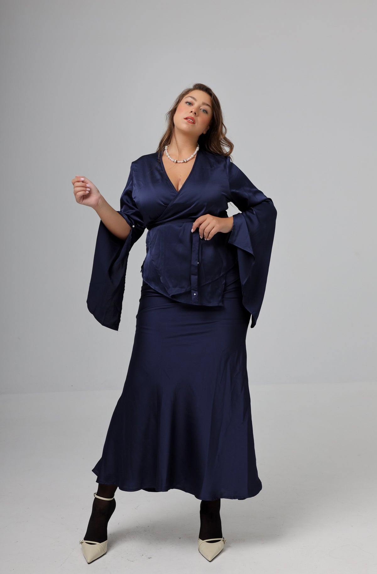 “Bluebell” skirt in navy blue