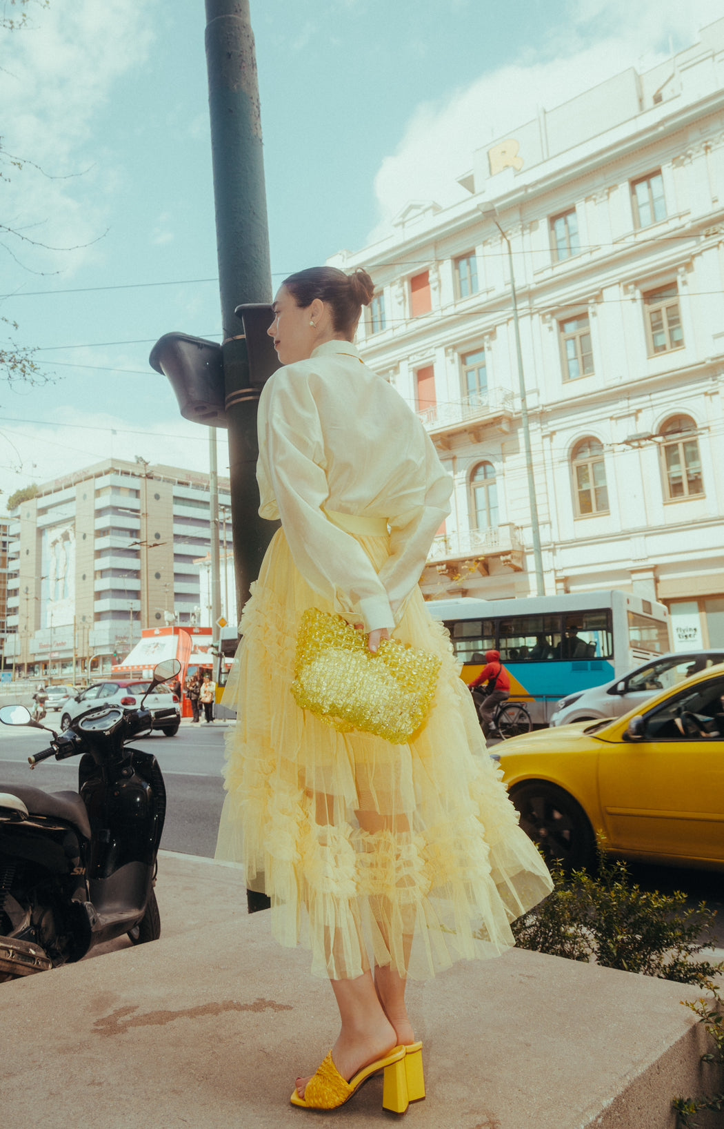 Amaranth skirt in yellow