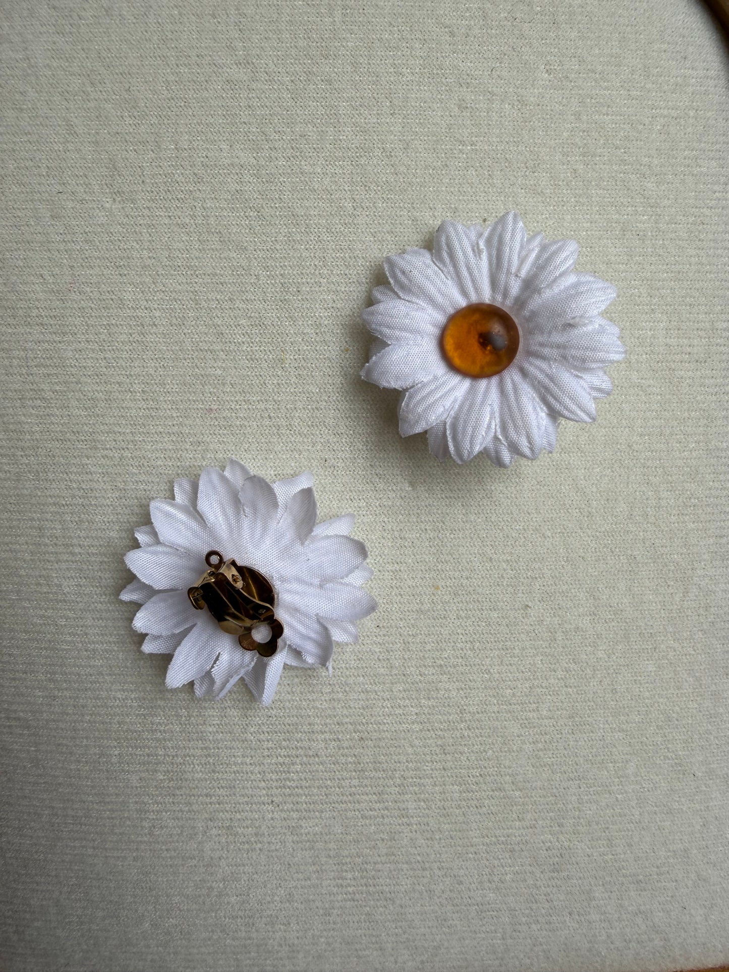 “Amber” clip - on earrings