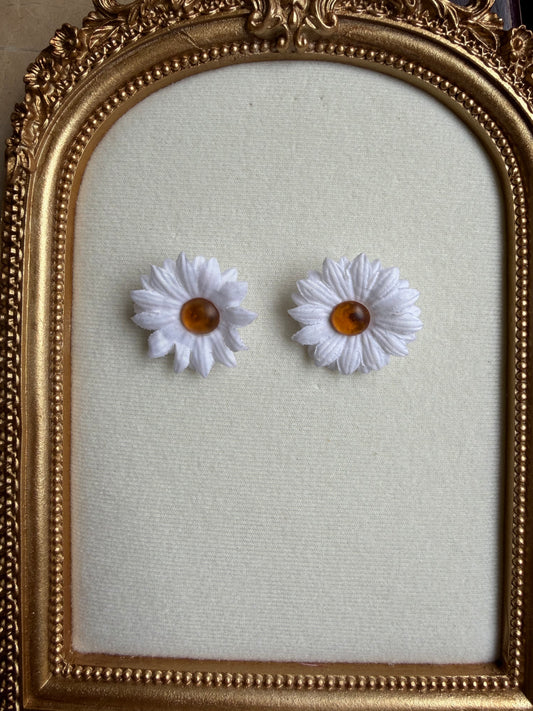 “Amber” clip - on earrings