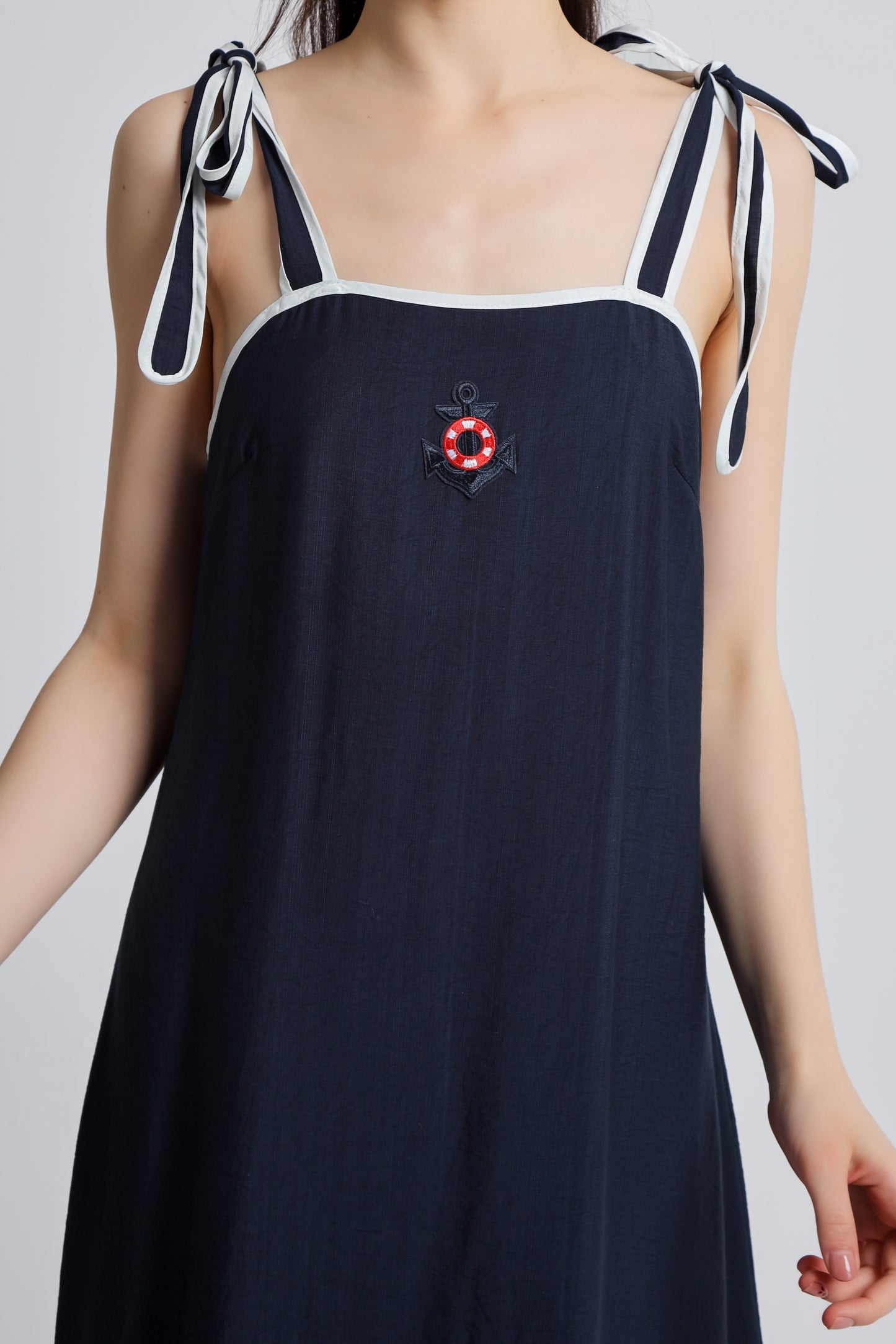 “Marina” dress in navy blue
