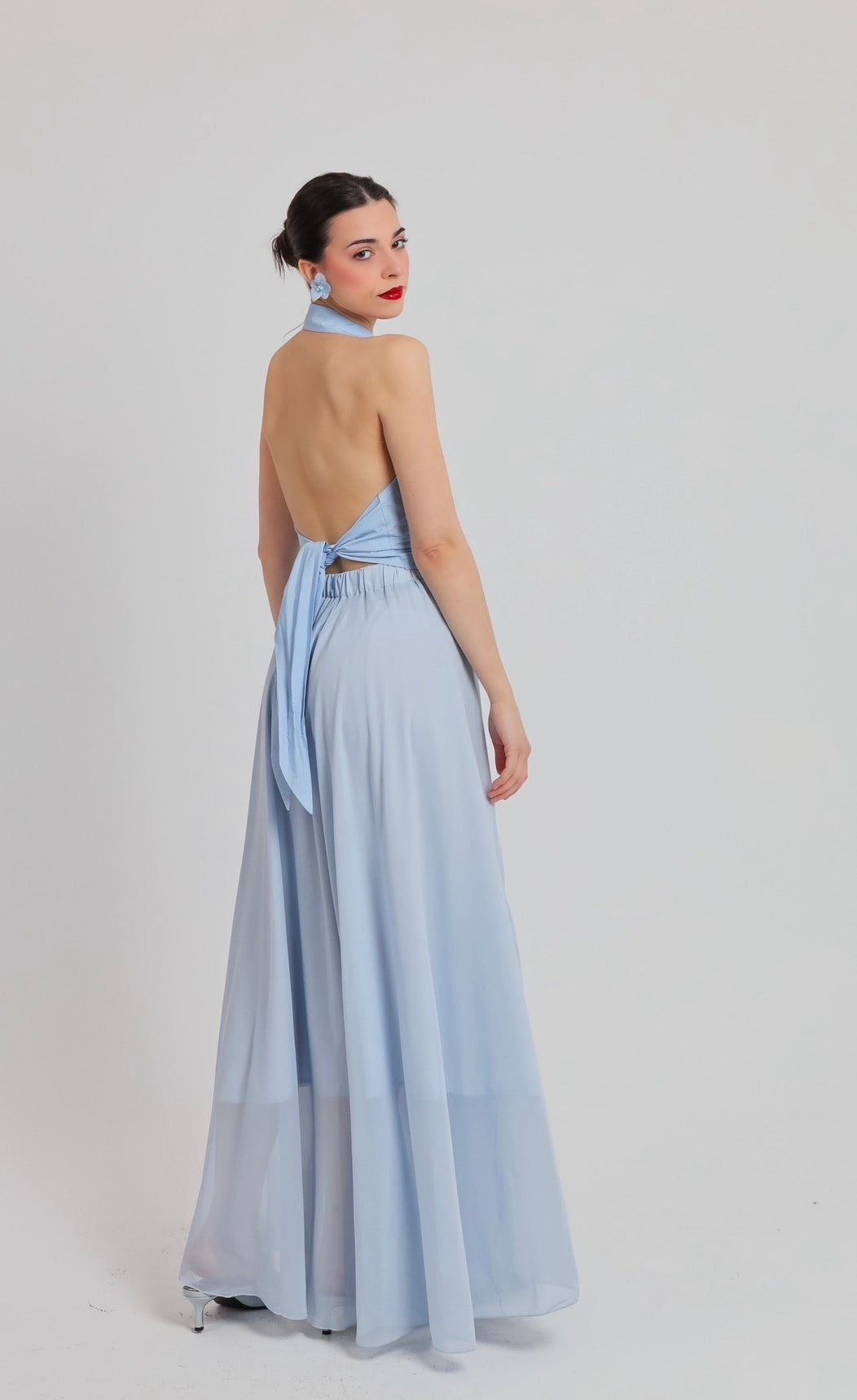 “Gardenia” skirt in light blue