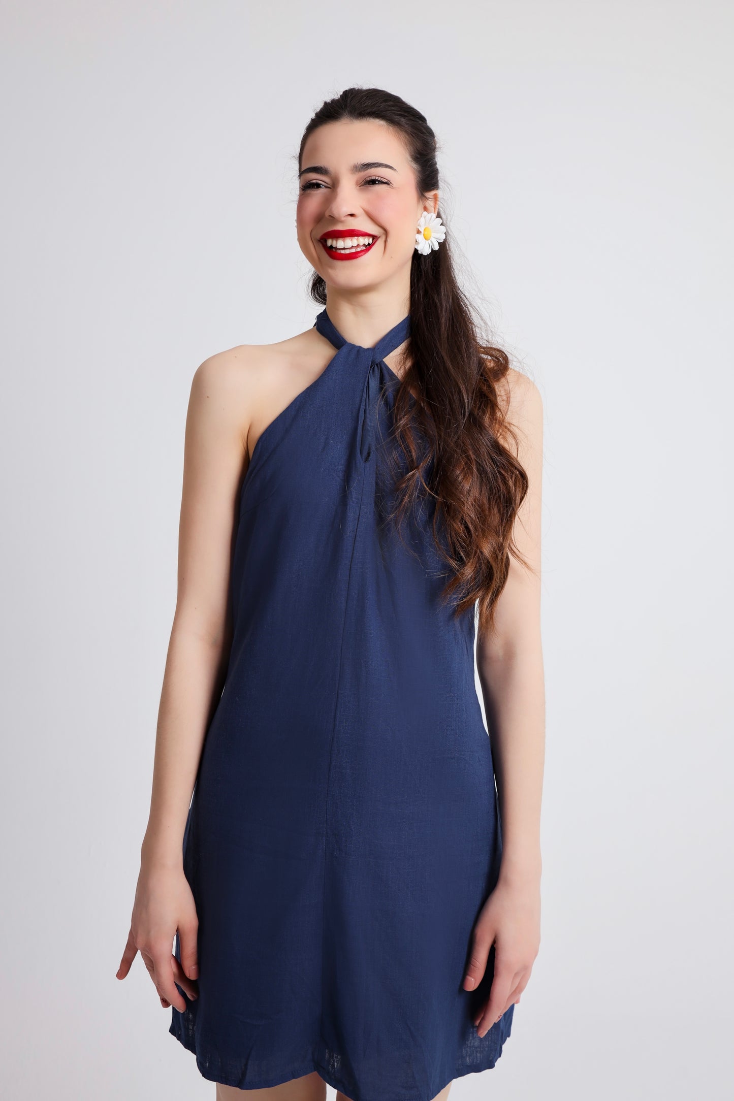 “Angel” dress in blue
