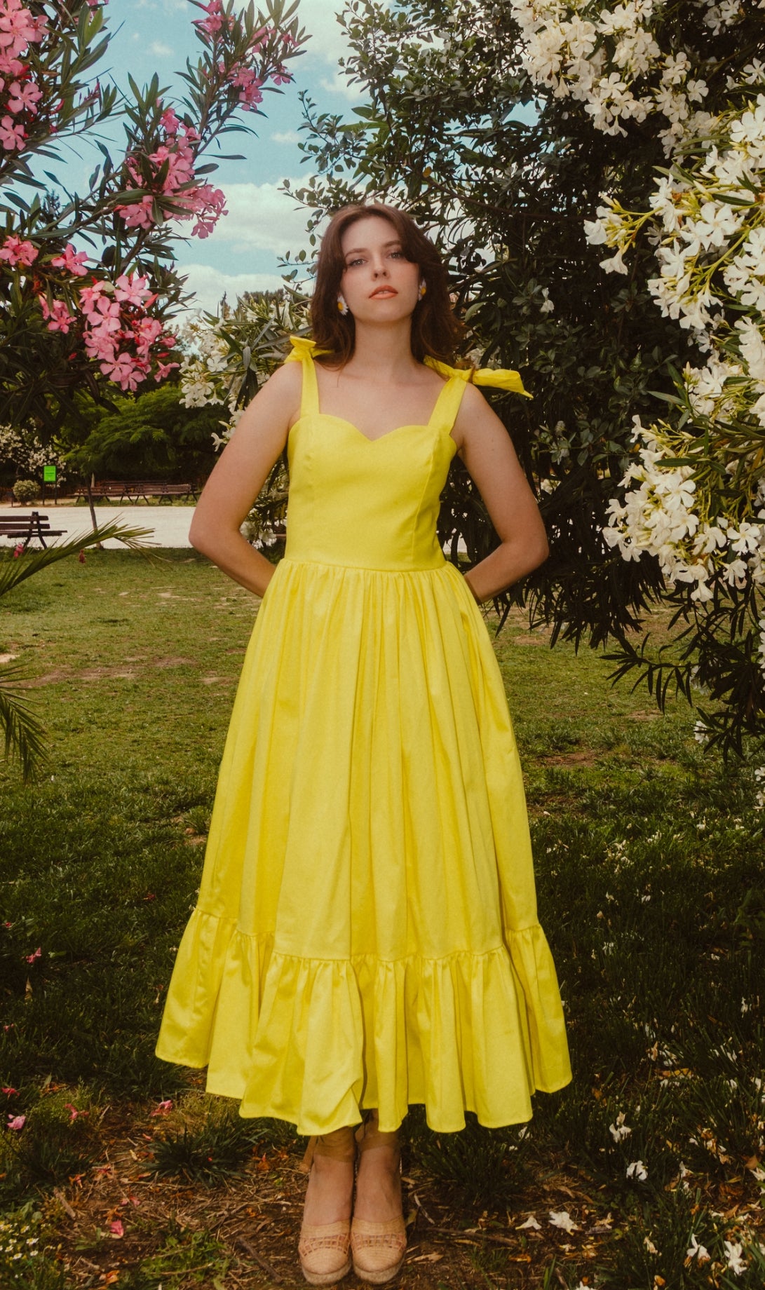Lily of the valley dress in yellow