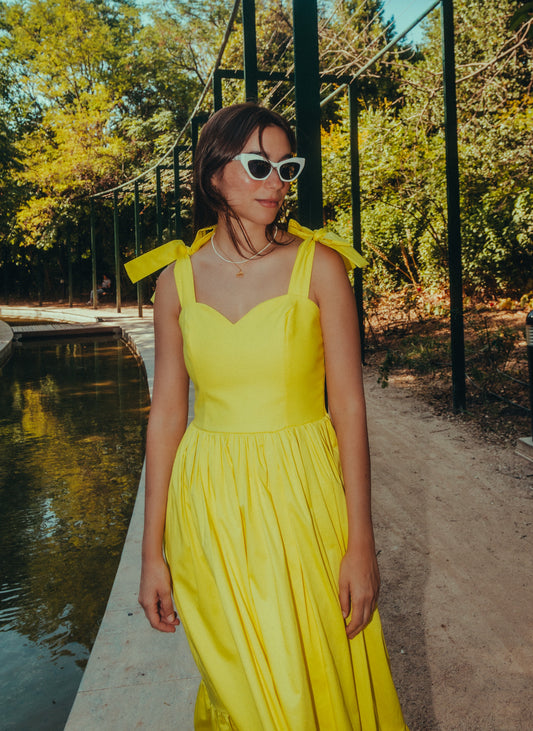 Lily of the valley dress in yellow