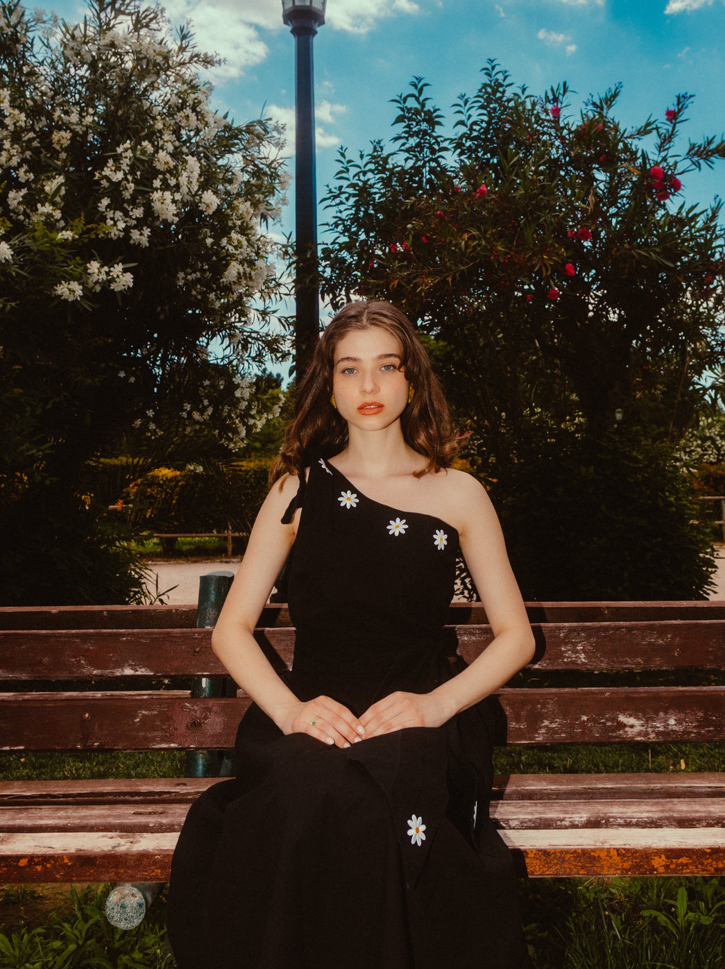 Orchid dress in black