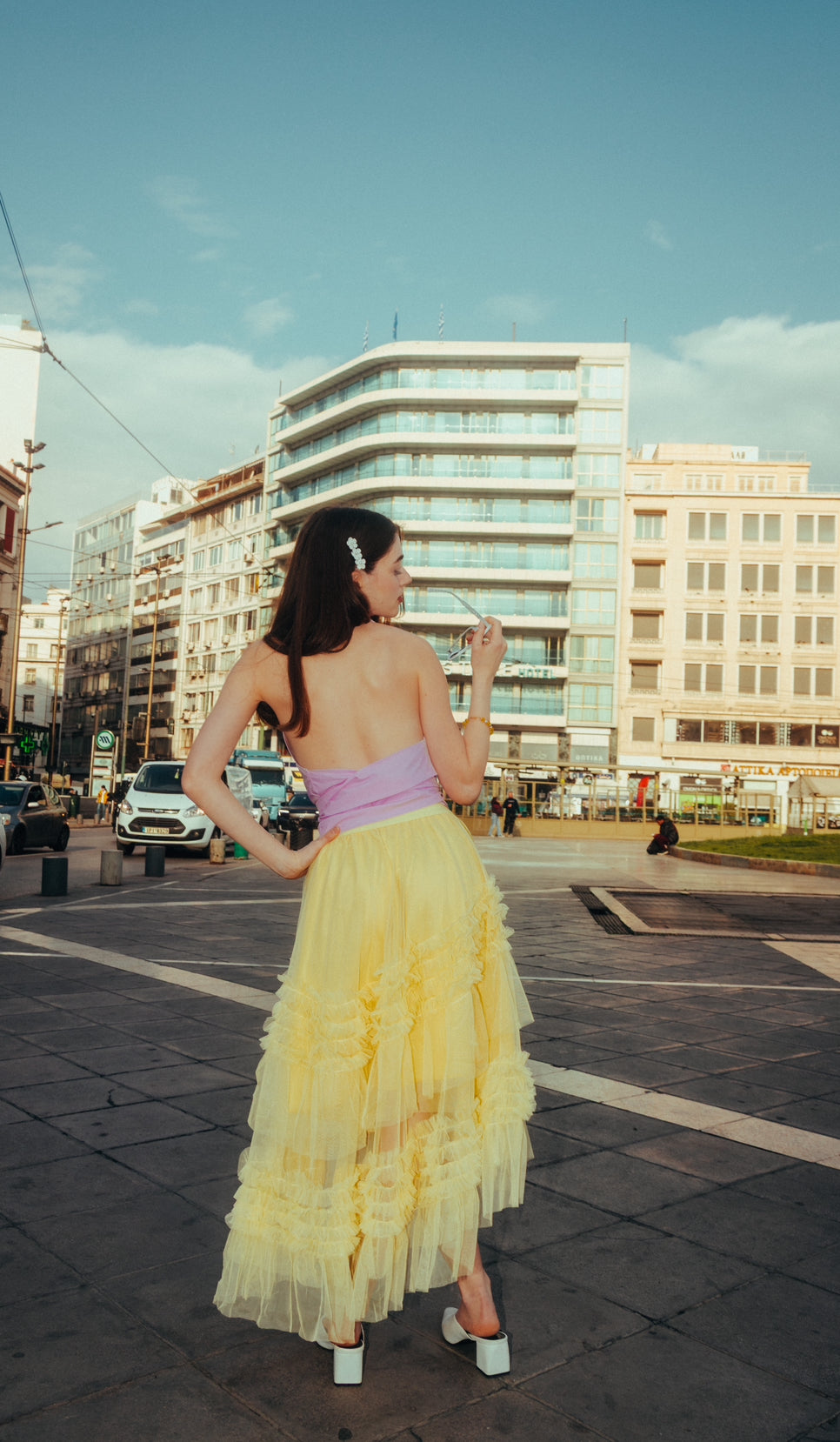 Amaranth skirt in yellow