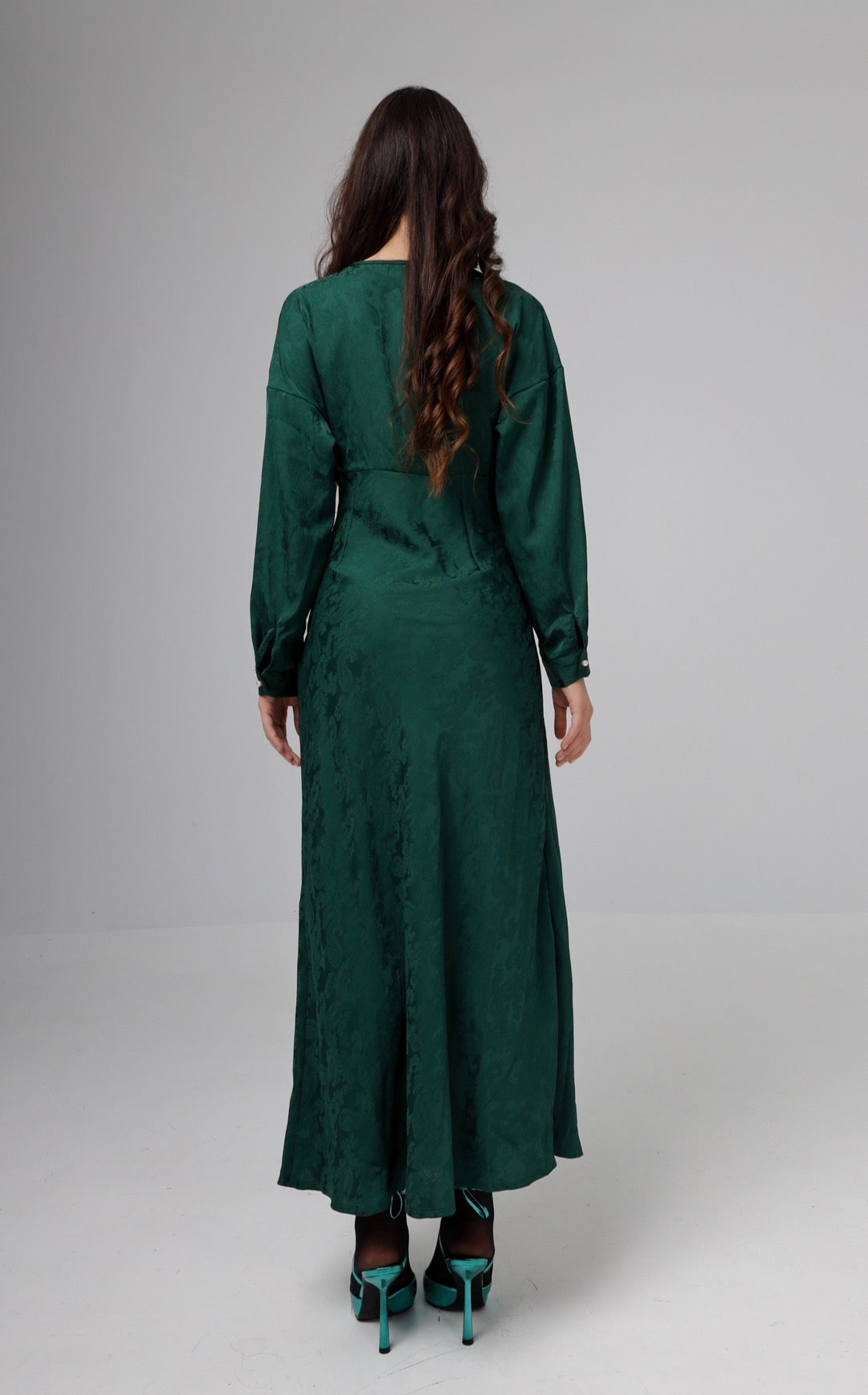 “Ambrosia” dress in emerald green