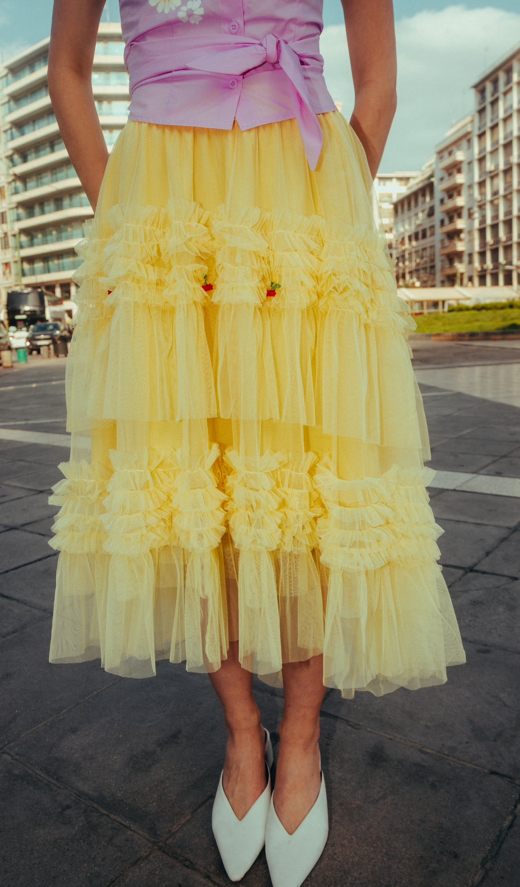 Amaranth skirt in yellow