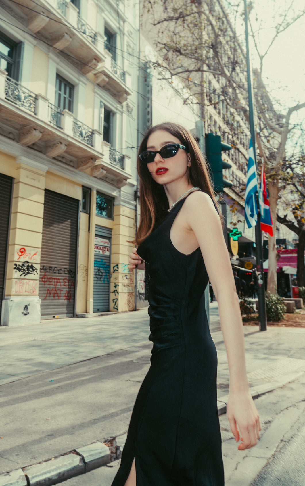 Melia dress in black