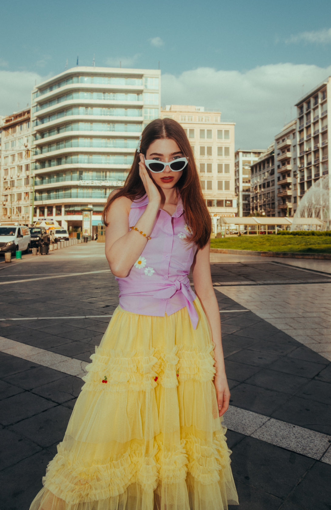 Amaranth skirt in yellow