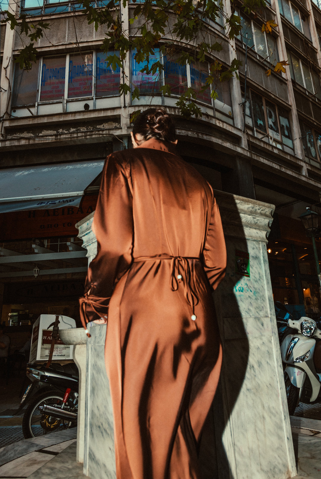 Violeta dress in chocolate brown