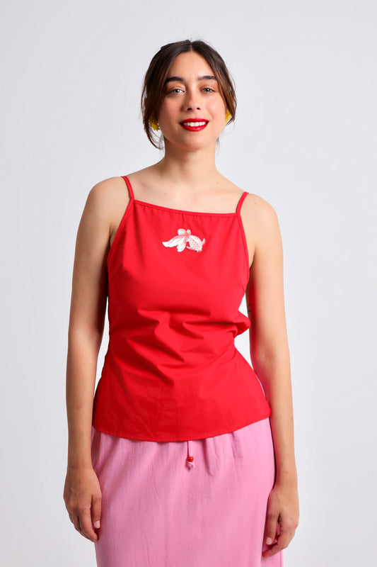 “Elodia” top in red