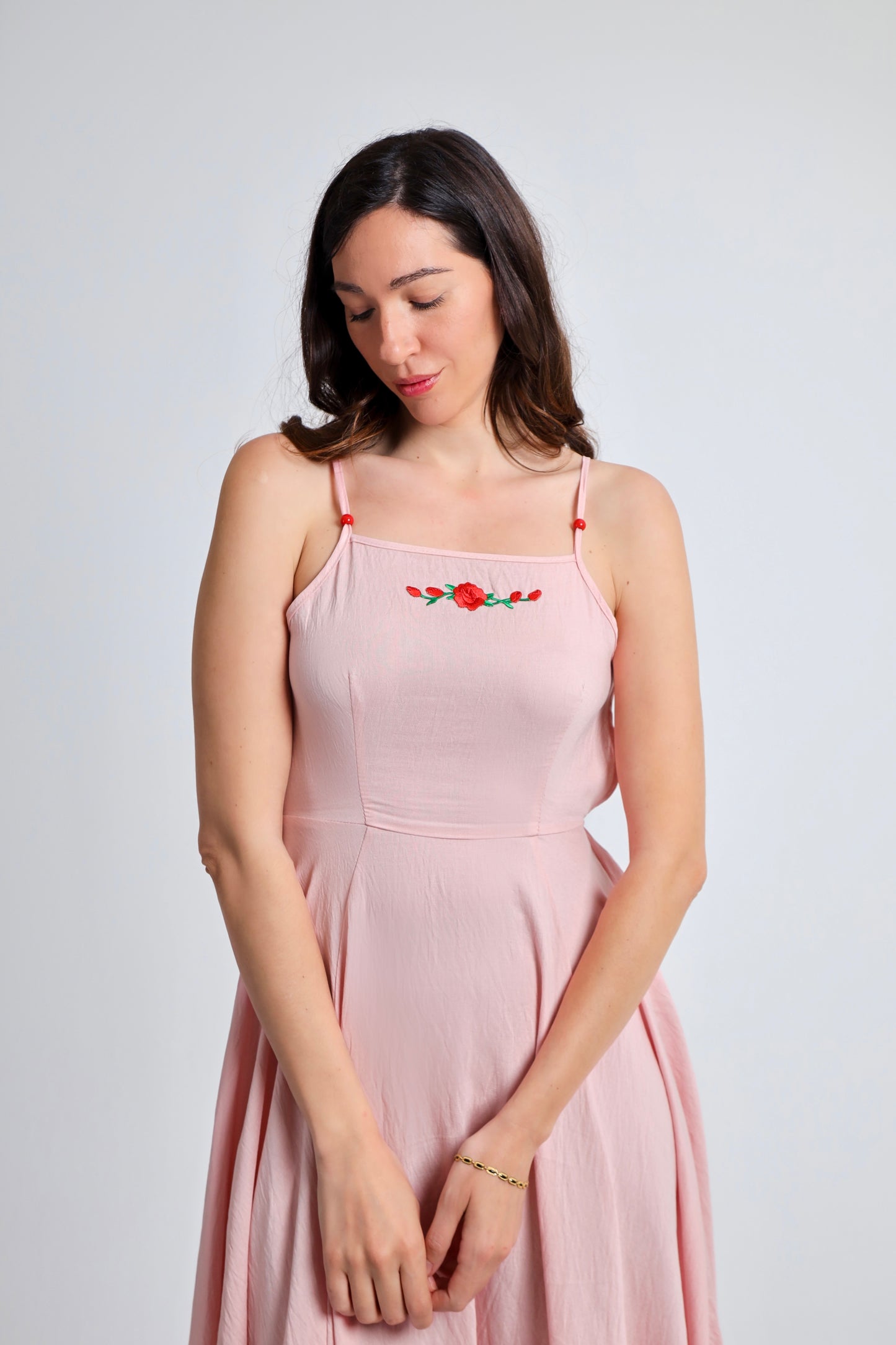 “Coral” dress in light pink
