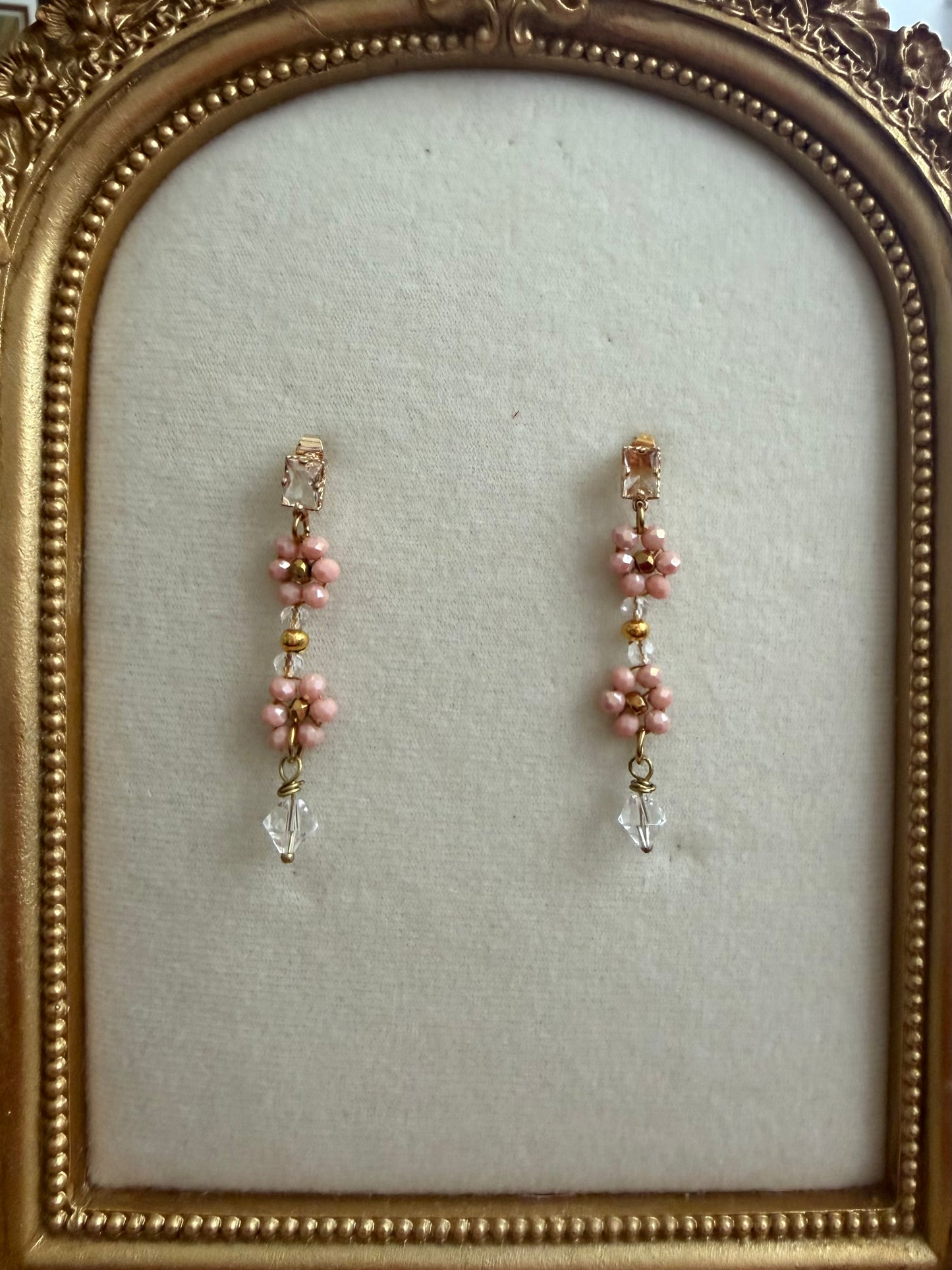“Dusty pink” earrings
