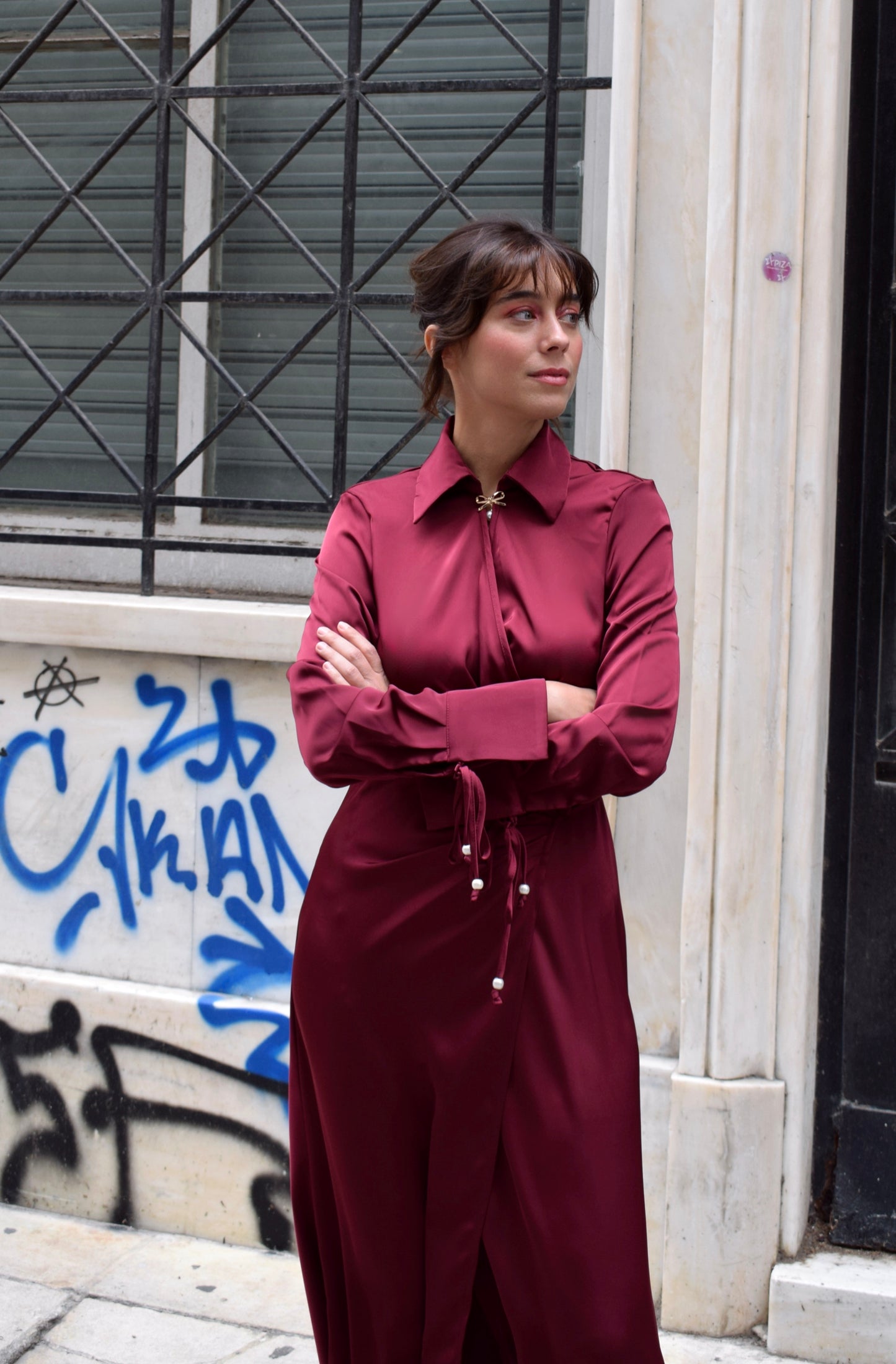 Violeta dress in burgundy