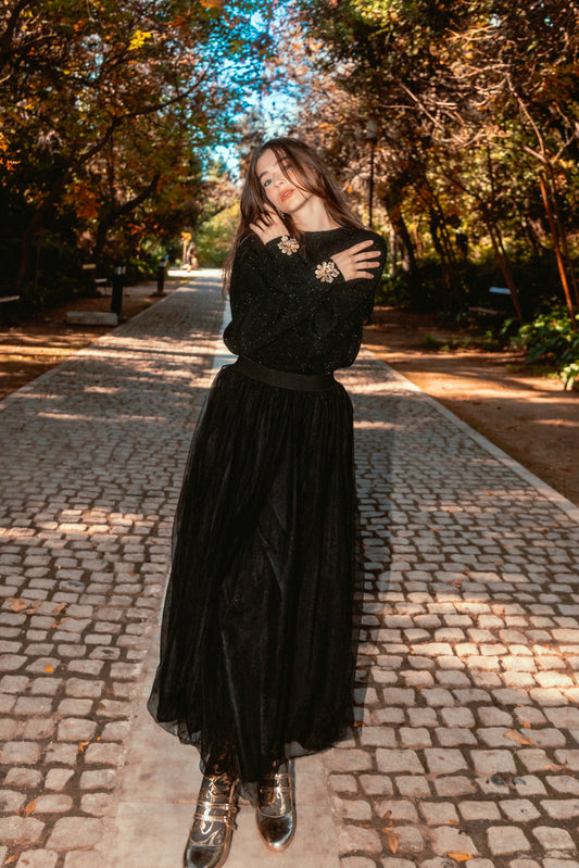 Amaryllis skirt in black