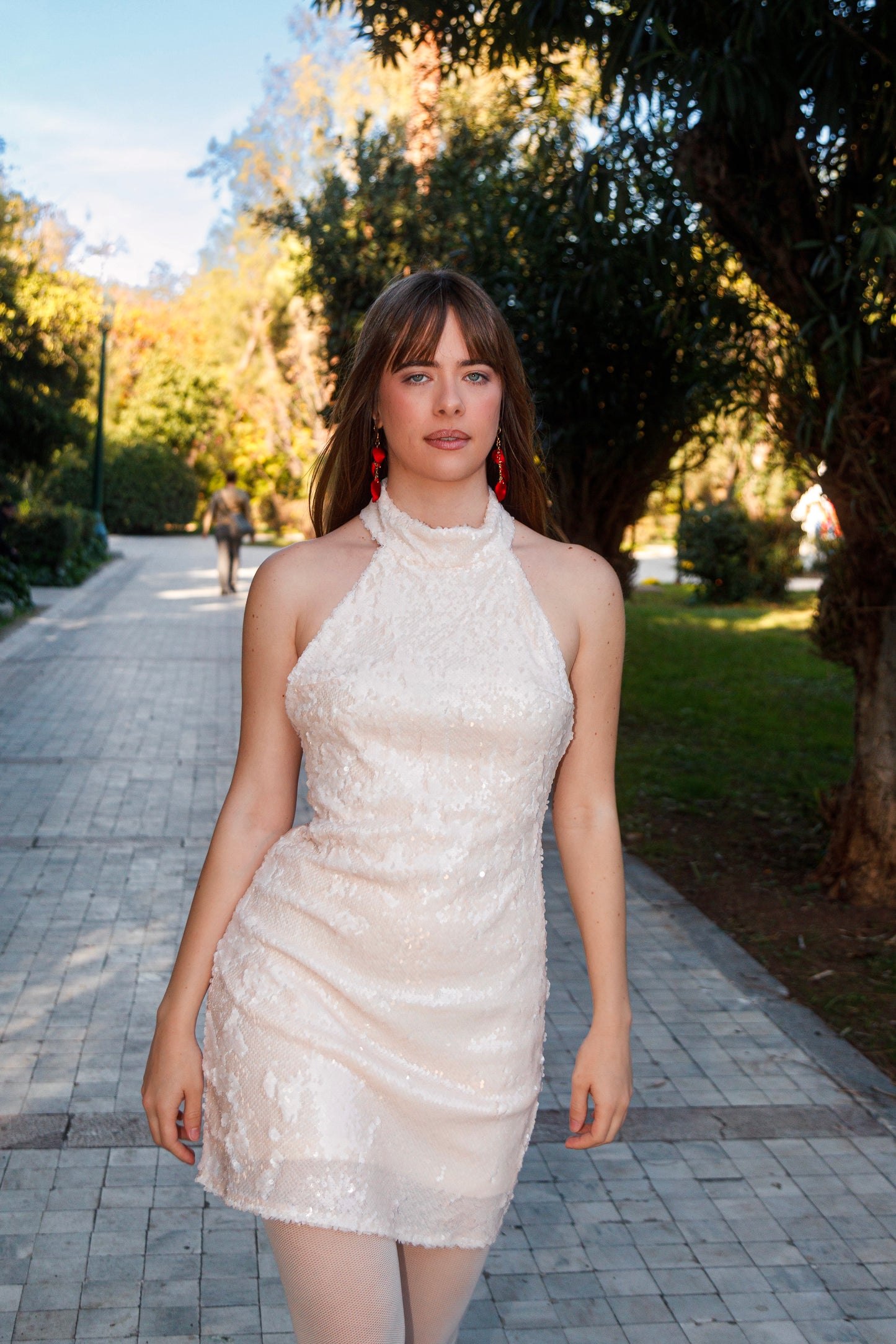 Snowball dress in pinkish cream