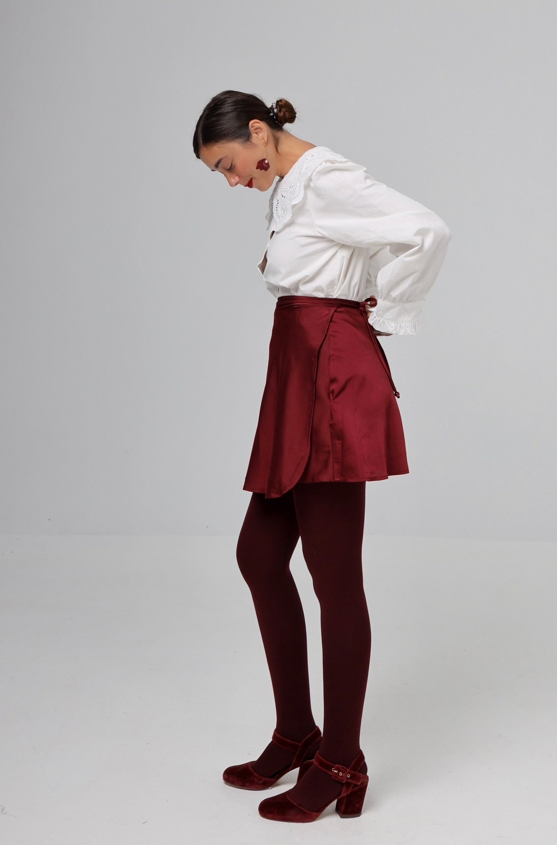 “Linnea” skirt in burgundy