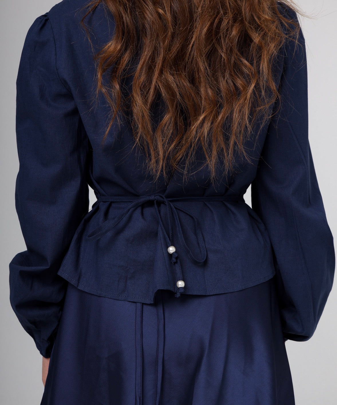“Althea” shirt in navy blue