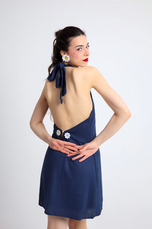 “Angel” dress in blue